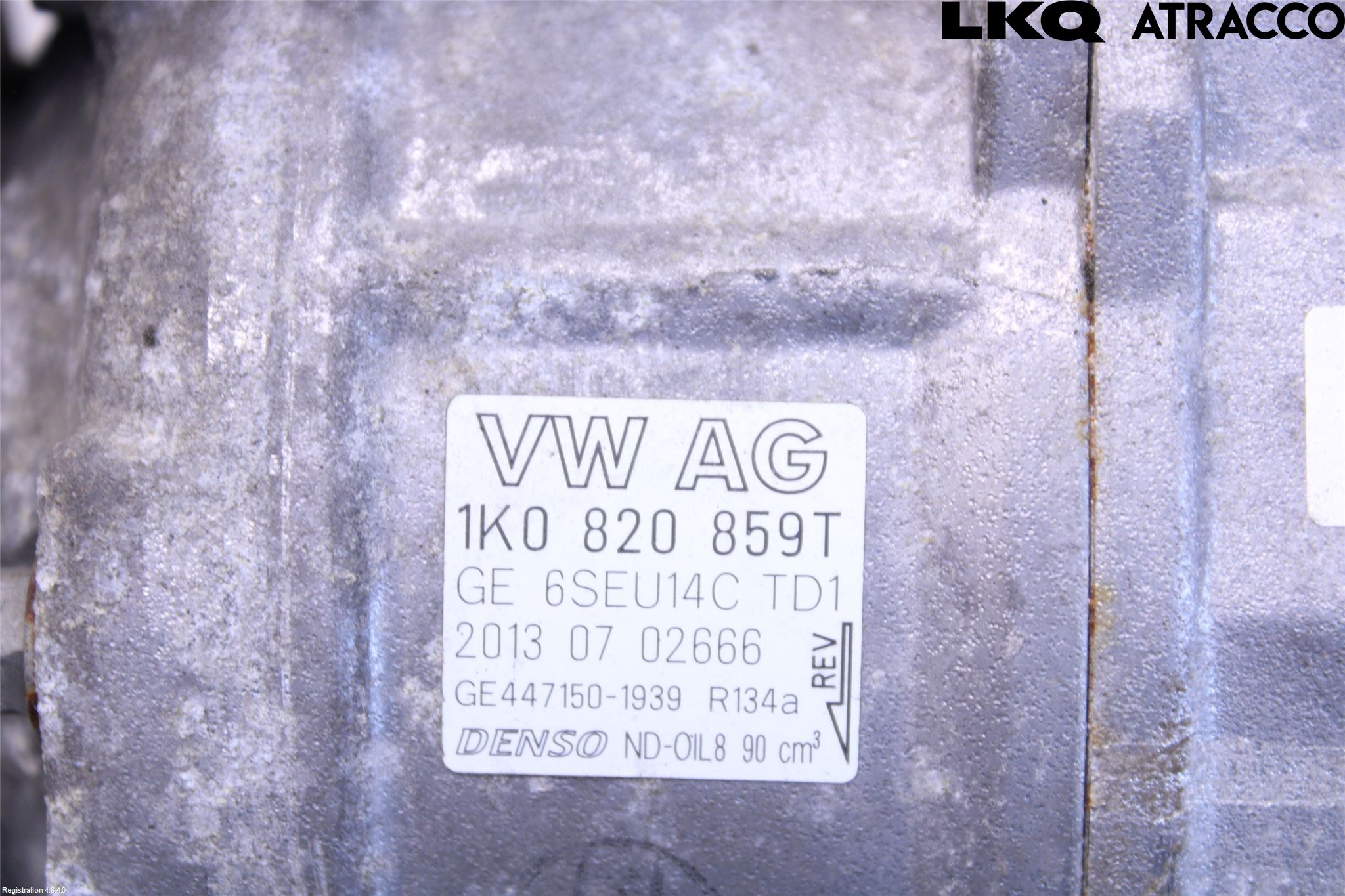 Volkswagen VW GOLF VI 09-13 Varme Ac Kompressor