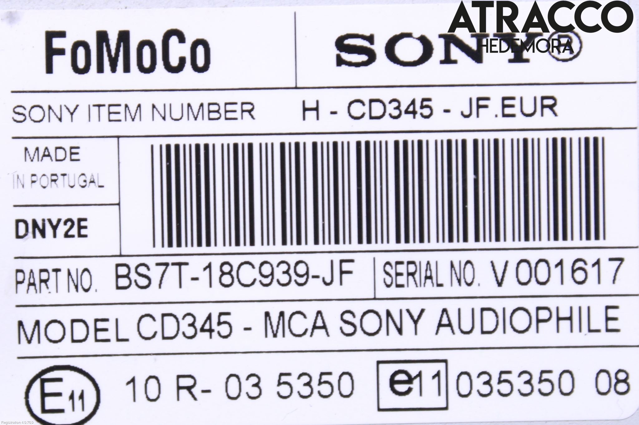 Ford MONDEO 07-15 Stereo Radio Med Cd