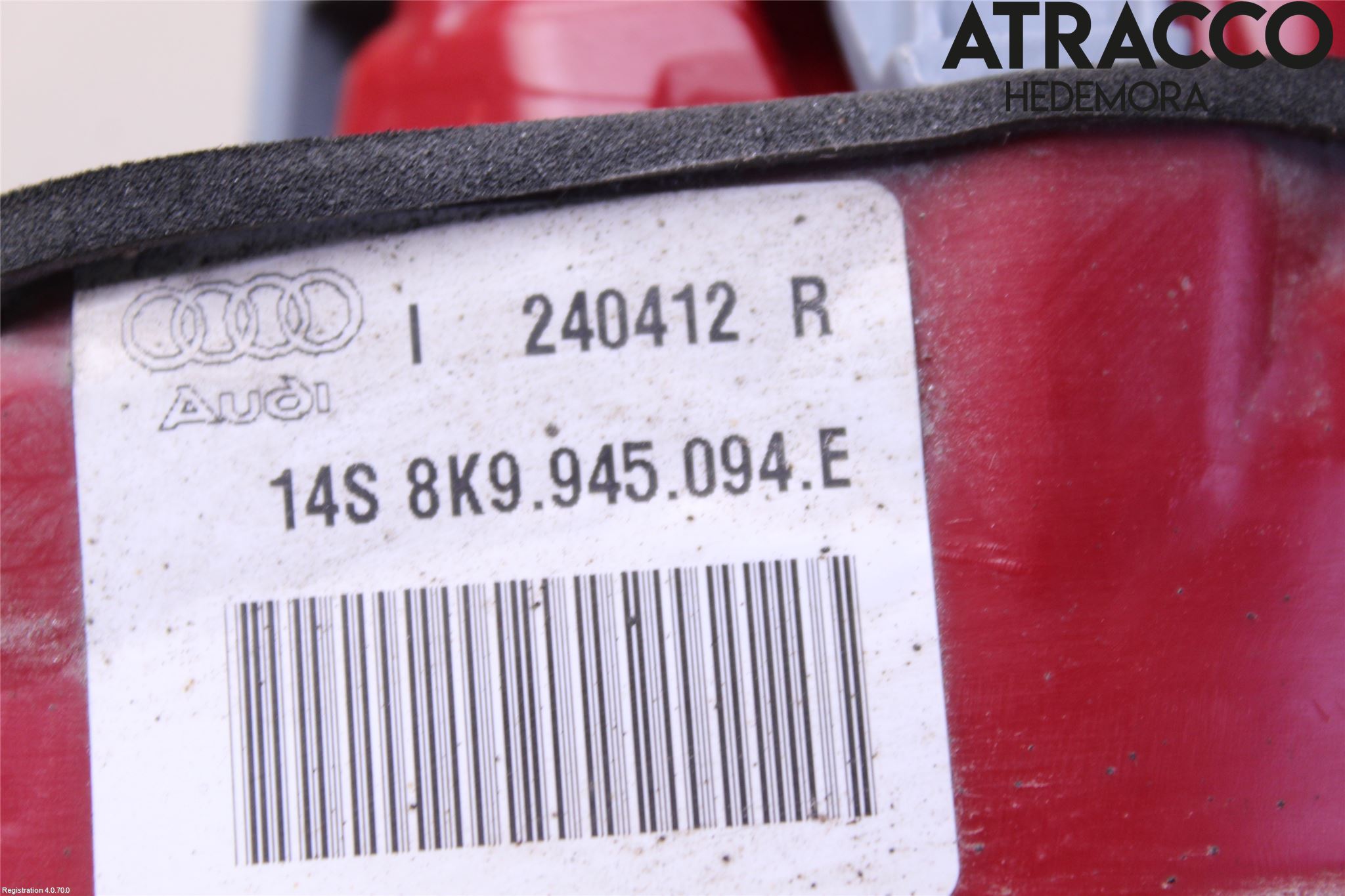 Audi A4 12-15 Baklykt Høyre  På Luke(Indre)