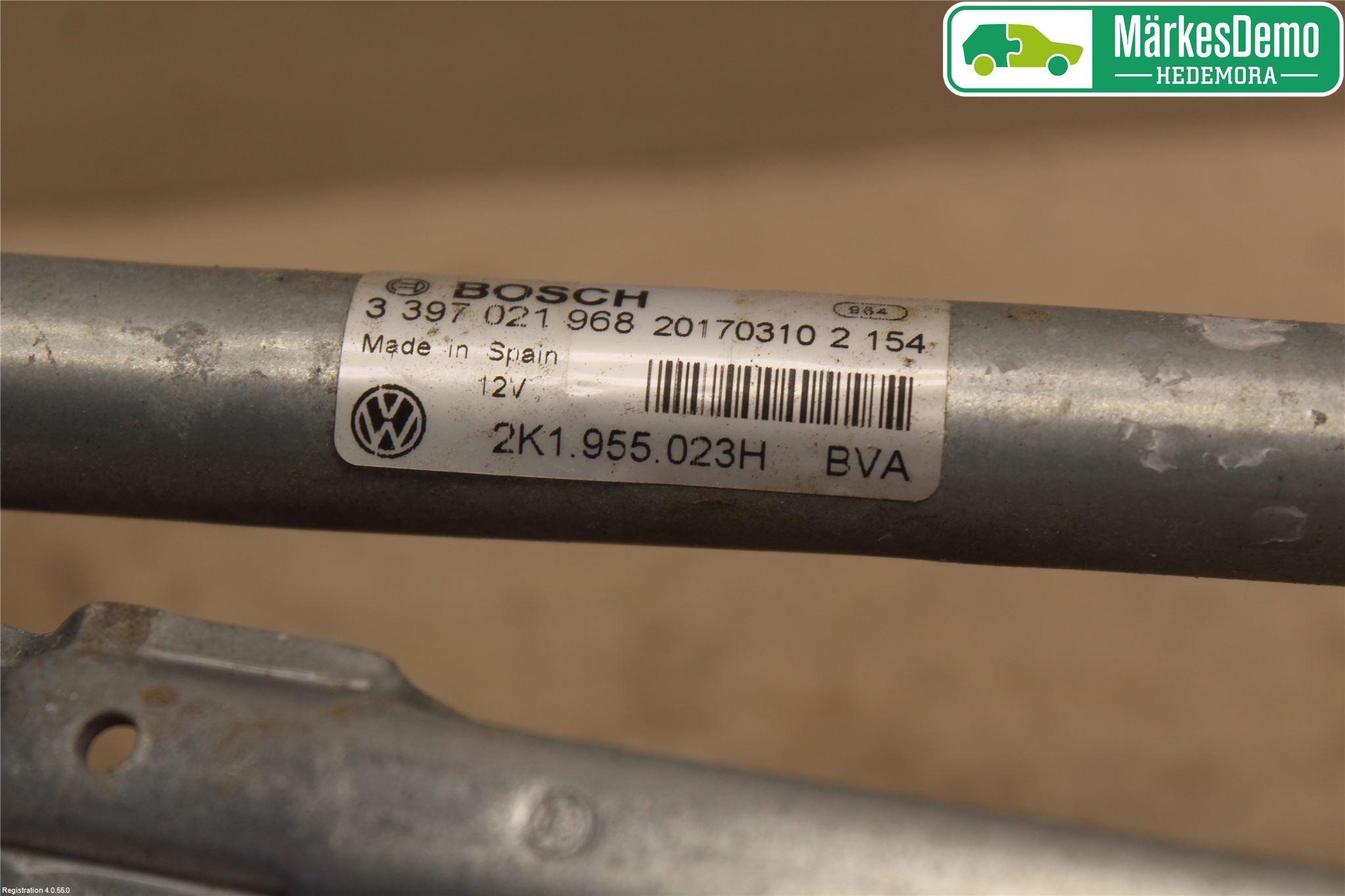 Volkswagen VW CADDY 16-20 Viskeroverføring Frontrute