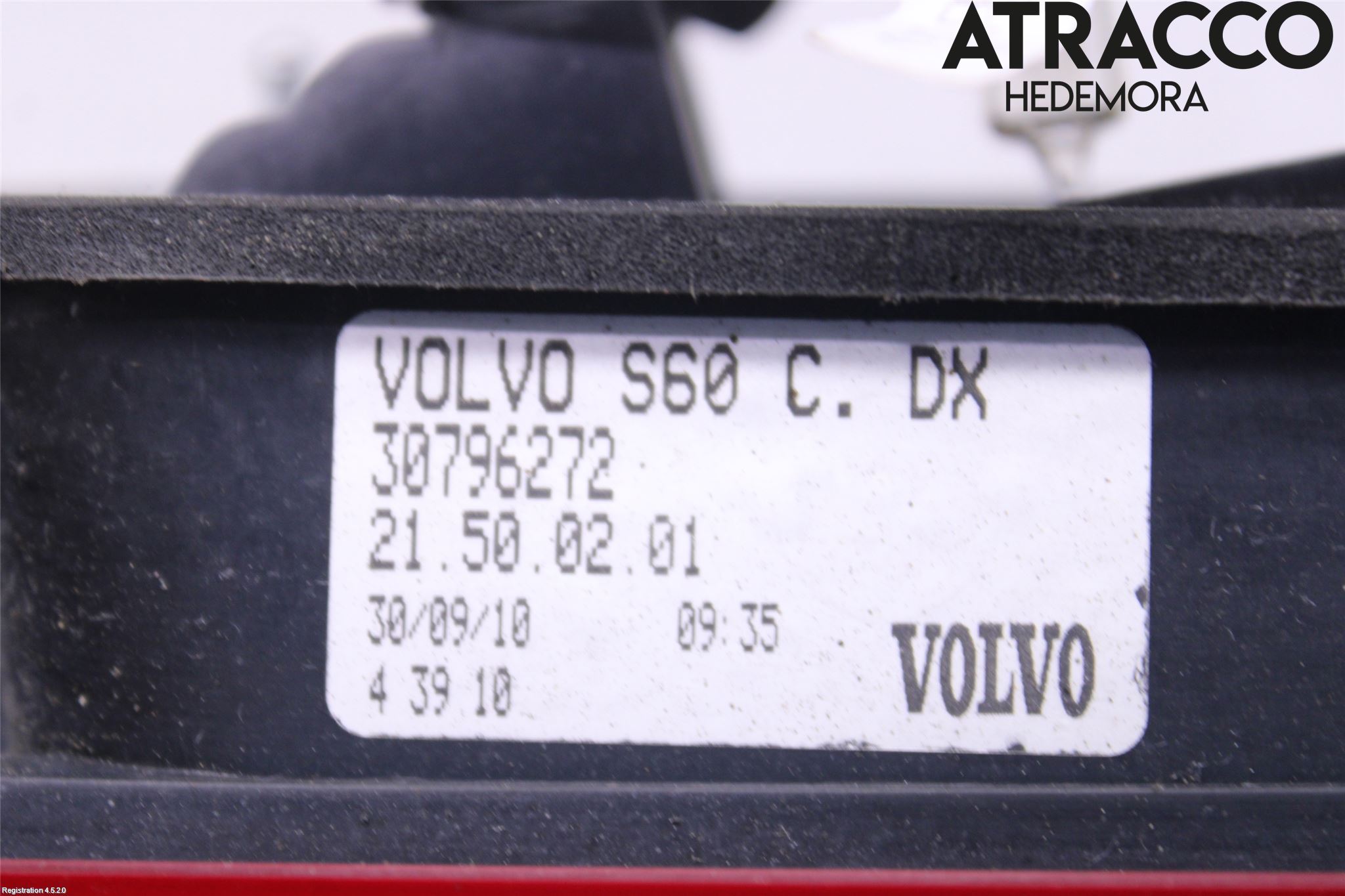 Volvo S60 11-13 Baklykt Høyre  På Luke(Indre)
