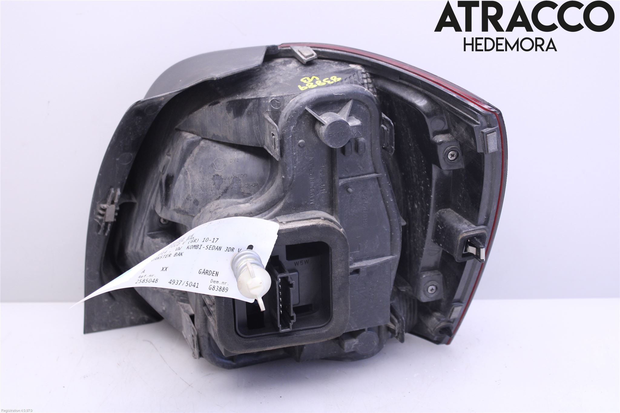 Volkswagen VW POLO 10-17 Baklykt Venstre