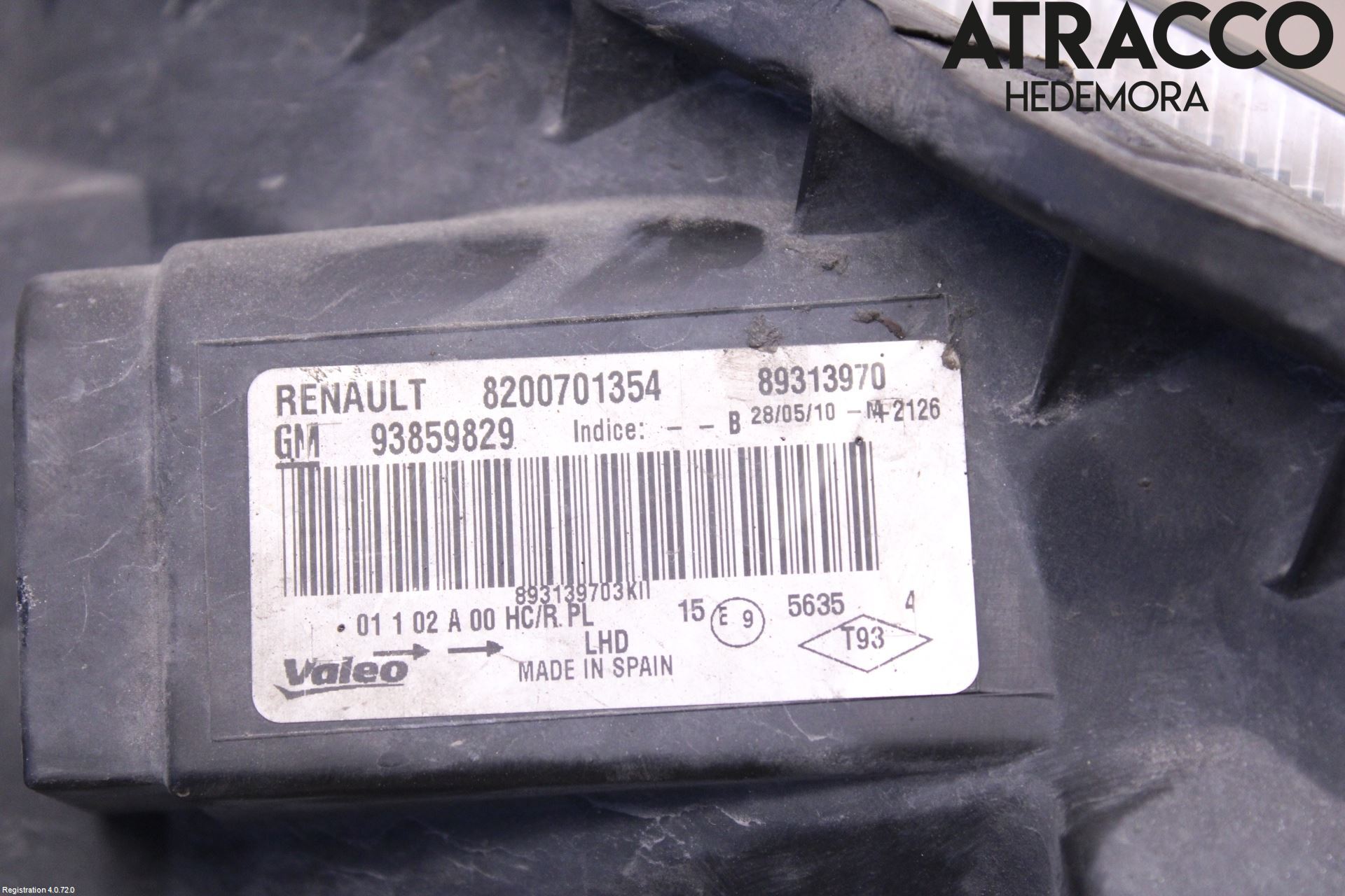 Opel VIVARO 01-14 Frontlykt Venstre
