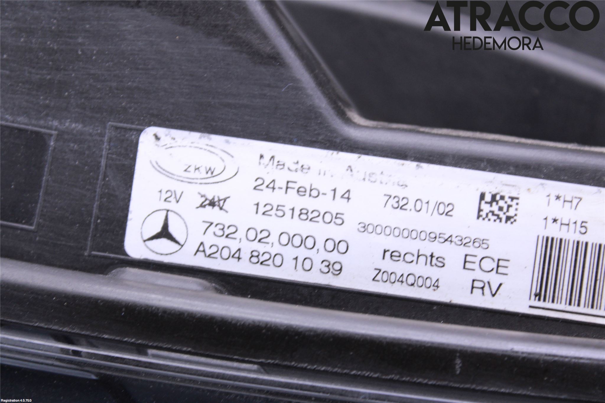 Mercedes-Benz MB GLK-KLASS (X204) 08-16 Frontlykt Høyre