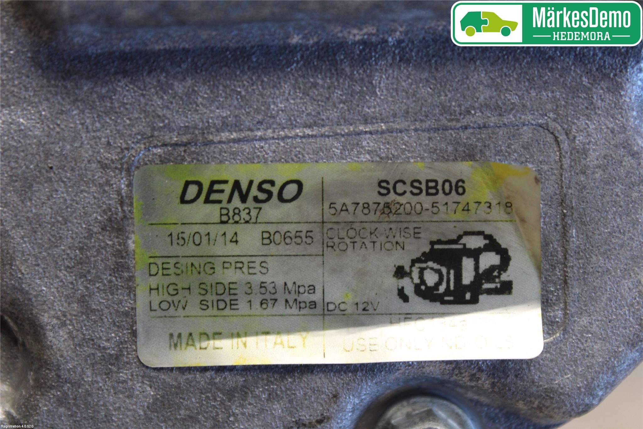Ford KA 09-16 Varme Ac Kompressor