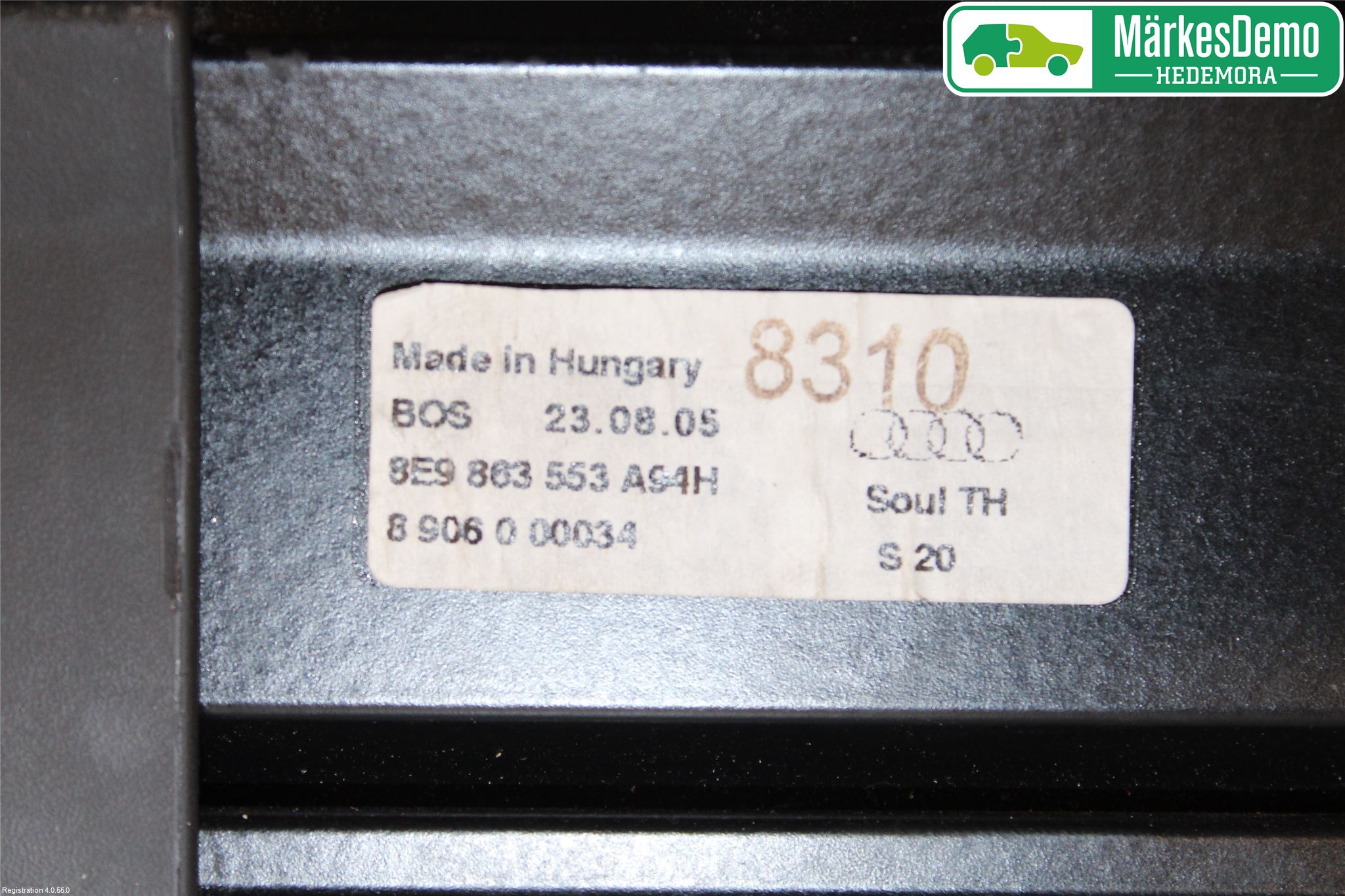Audi A4/S4 05-07 Innr Innsyn Beskytelse Stv