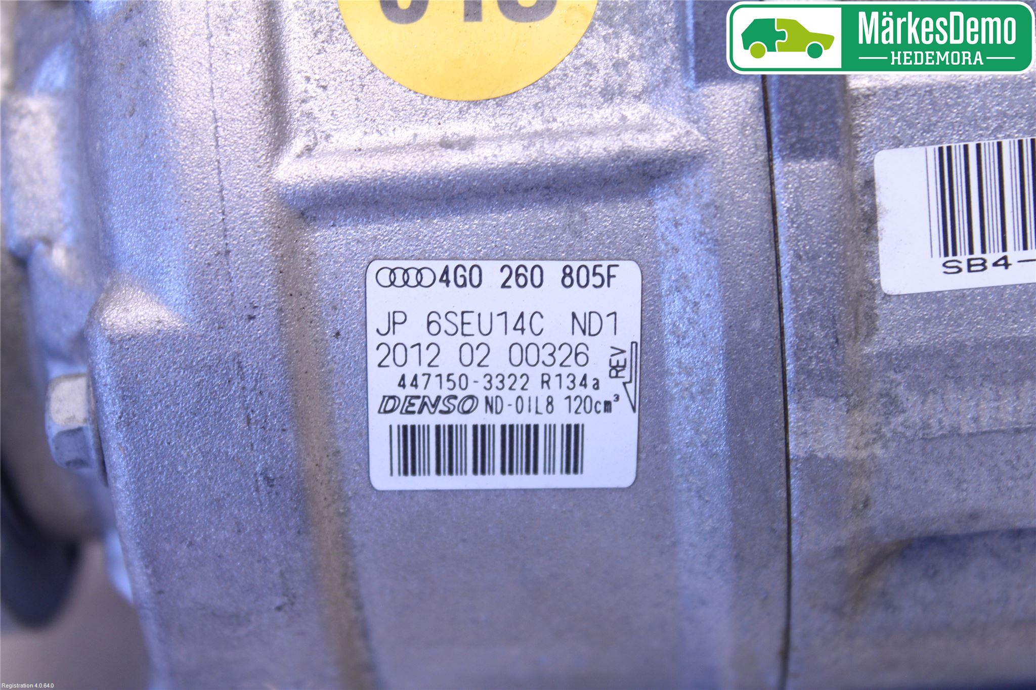 Audi A6/S6 4G 11-18 Varme Ac Kompressor