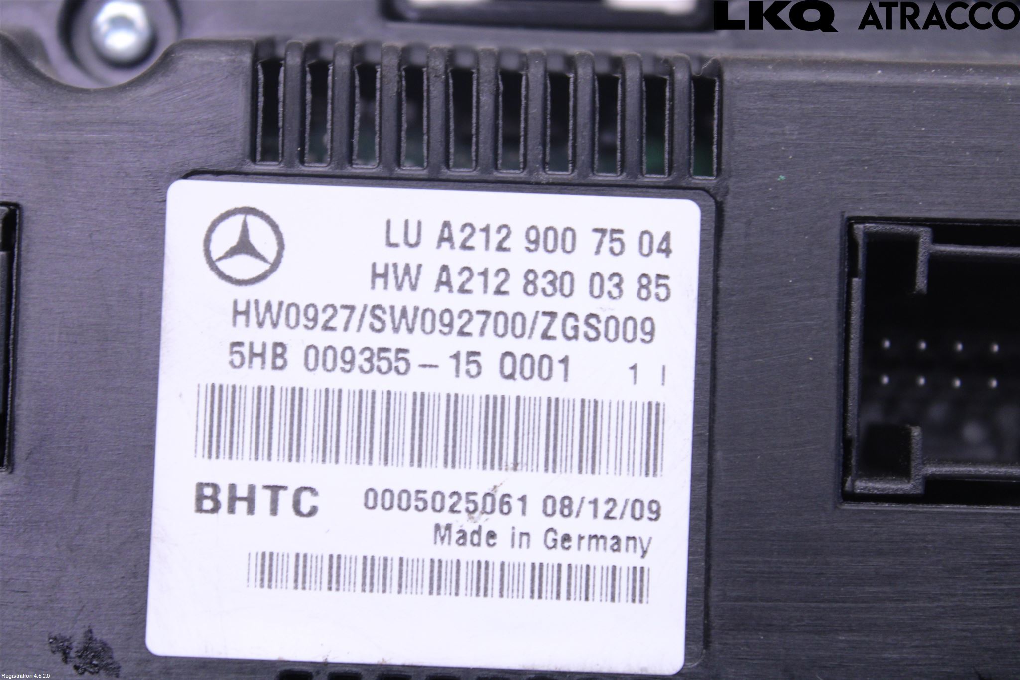 Mercedes-Benz MB E-KLASS (W212) 09-16 Varme Ac Betjening-Display