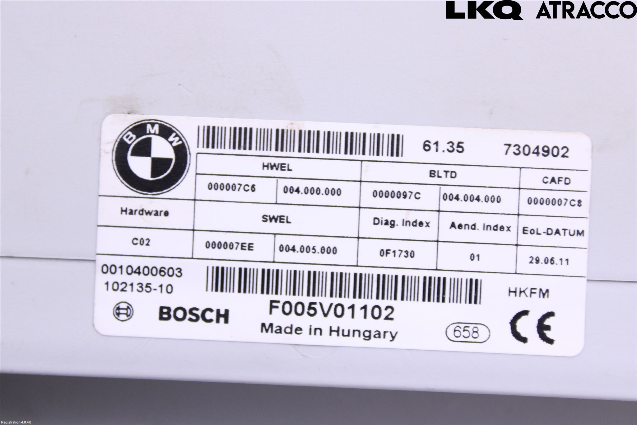 BMW 5 F10/F11/F18 09-17 Styreenhet Øvrig