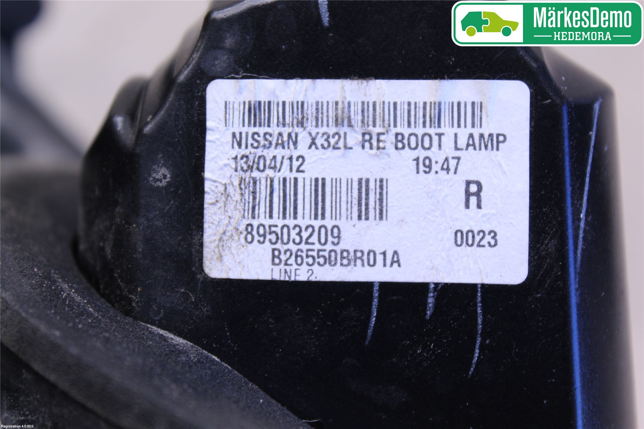 Nissan QASHQAI+2  10-14 Baklykt Høyre  På Luke(Indre)