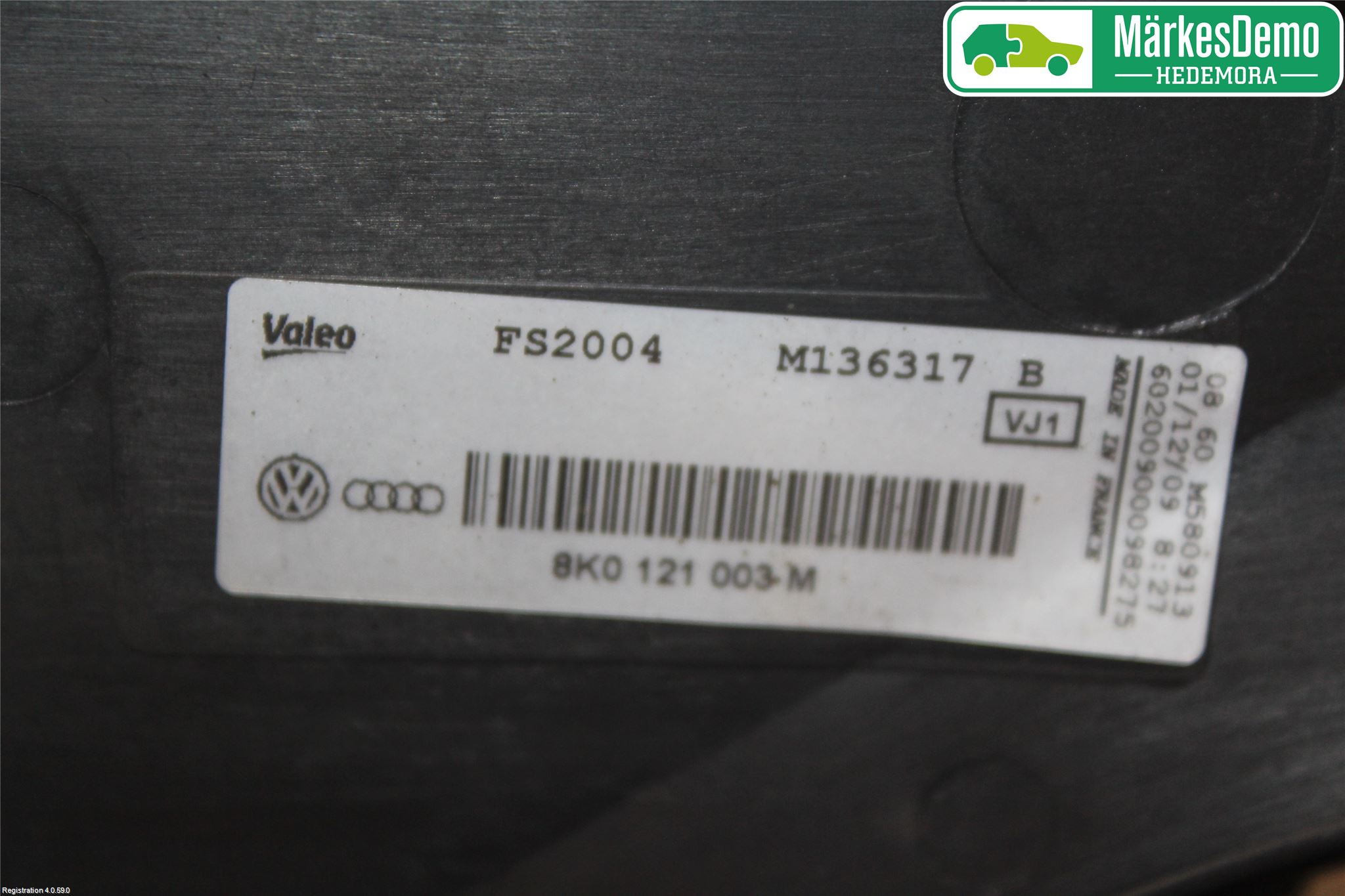 Audi A4/S4 08-11 Kjølevifte Elektrisk