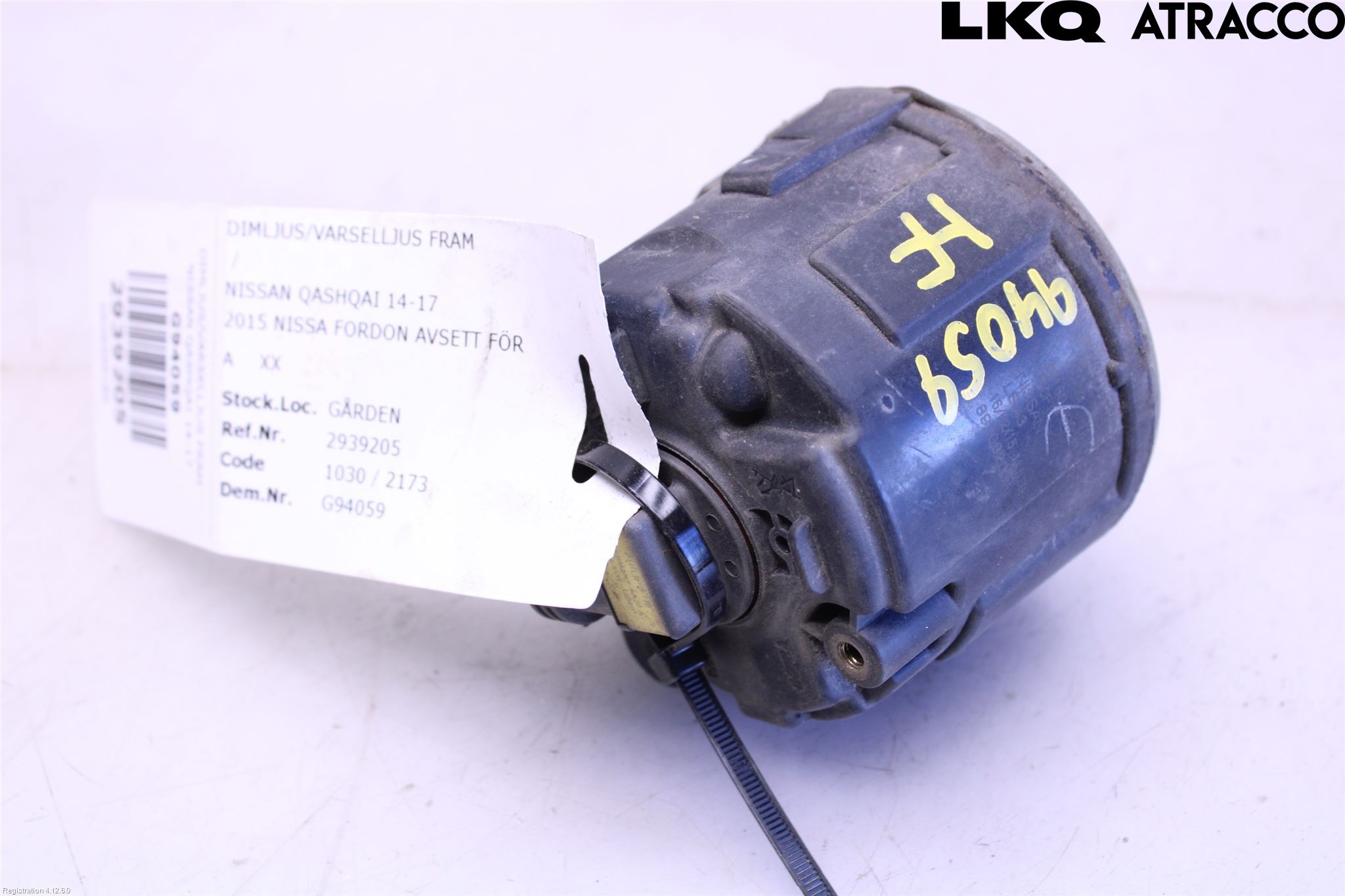 Nissan QASHQAI 14-17 Frontlykt-Kurve-Tåkelys