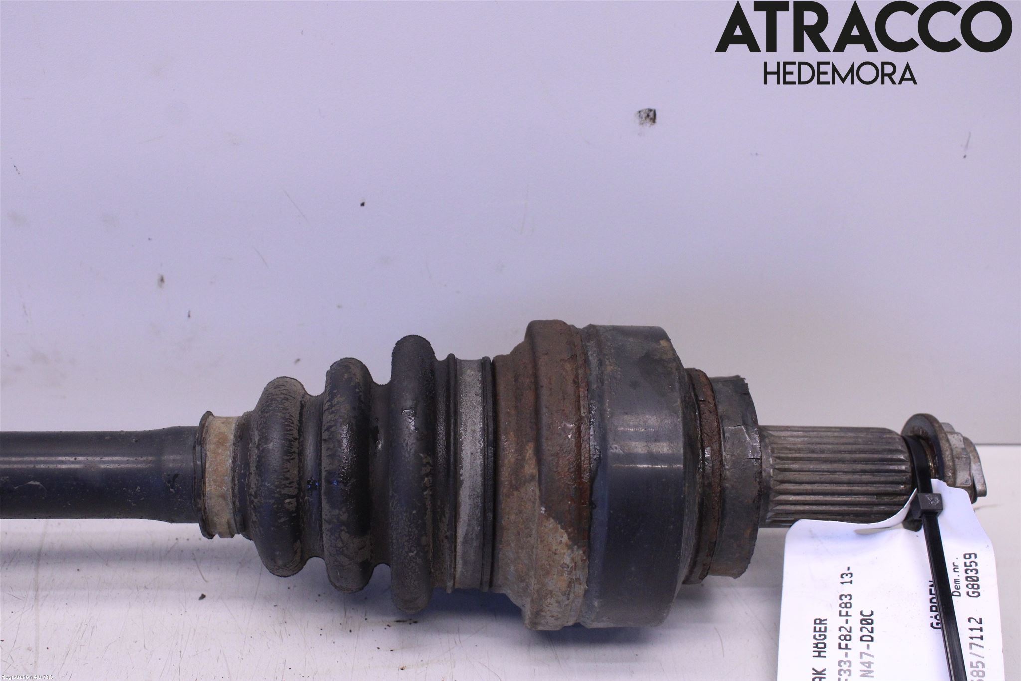 BMW 4 F32/F33/F82/F83 13-20 Drivaksel Bak Kompl Høyre