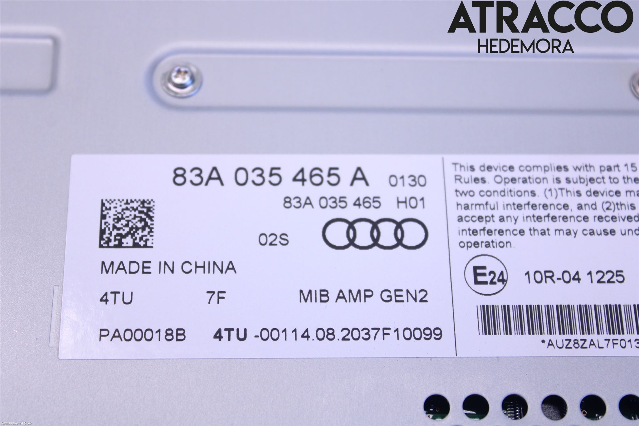 Audi Q3 F3 19- Stereo Forsterker