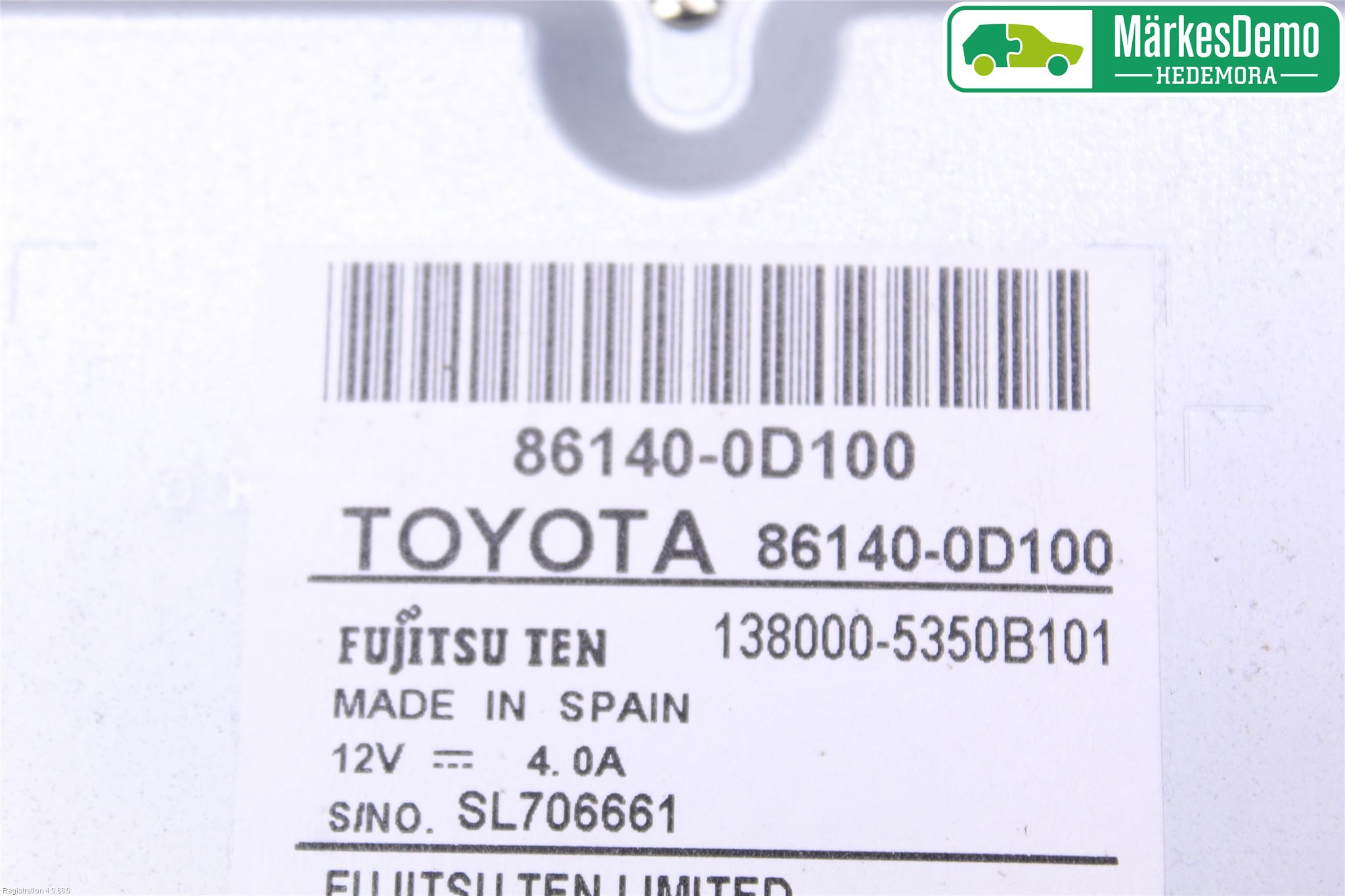 Toyota YARIS XP130 15-20 Stereo Radio Med Cd
