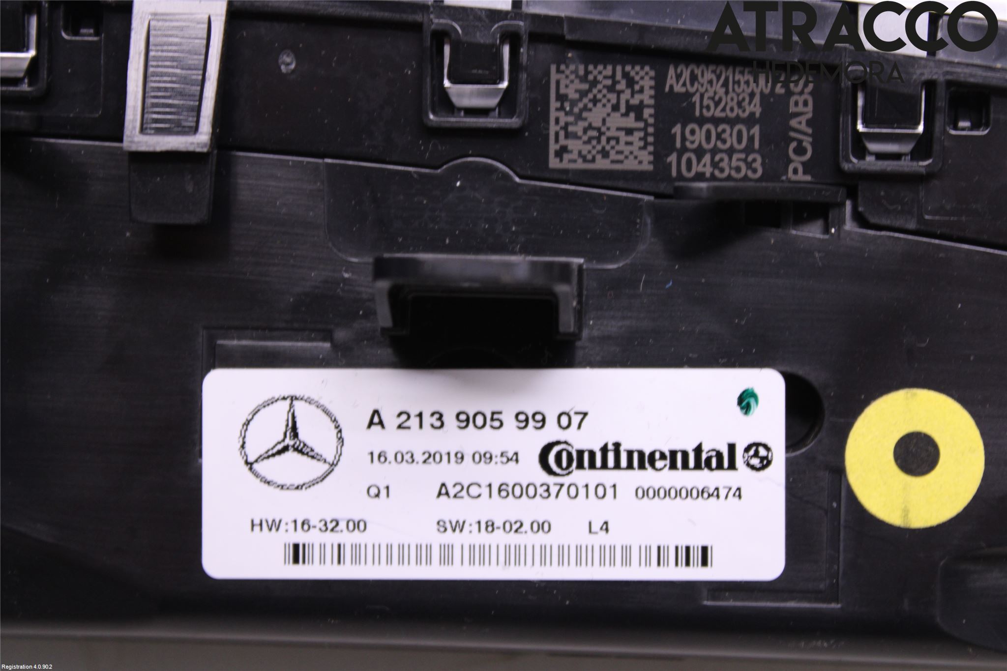 Mercedes-Benz MB E-KLASS (W213) 16-23 Varme Ac Betjening-Display