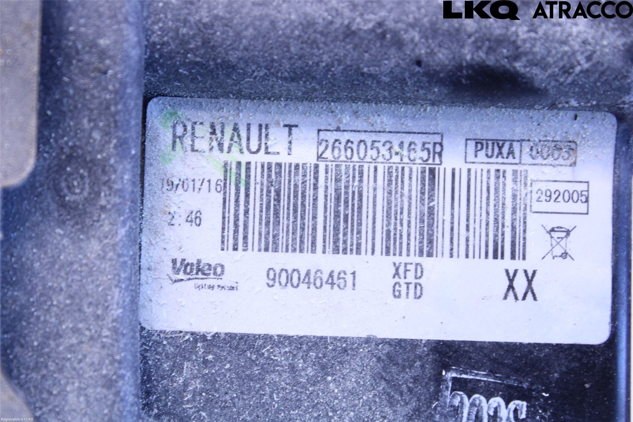 Renault TALISMAN 16-20 Parklykt Foran Venstre