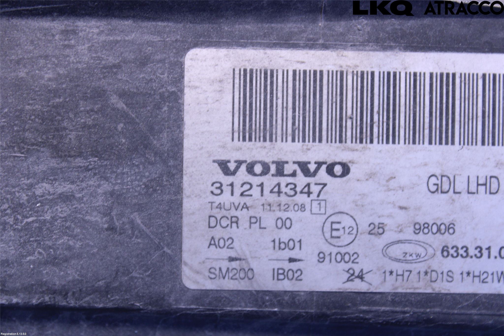 Volvo V70 08-13 Frontlykt Venstre
