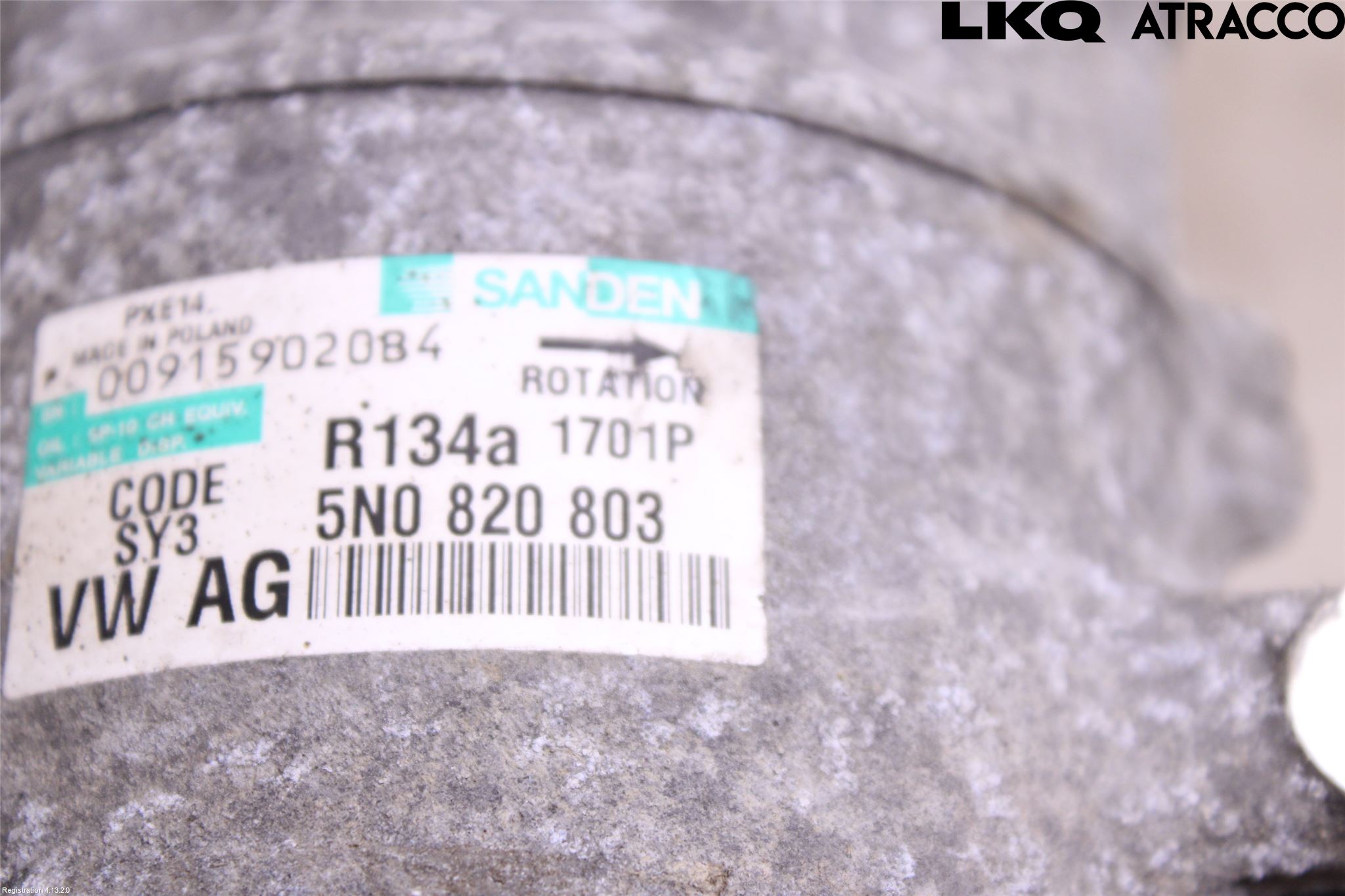Volkswagen VW PASSAT 05-11 Varme Ac Kompressor