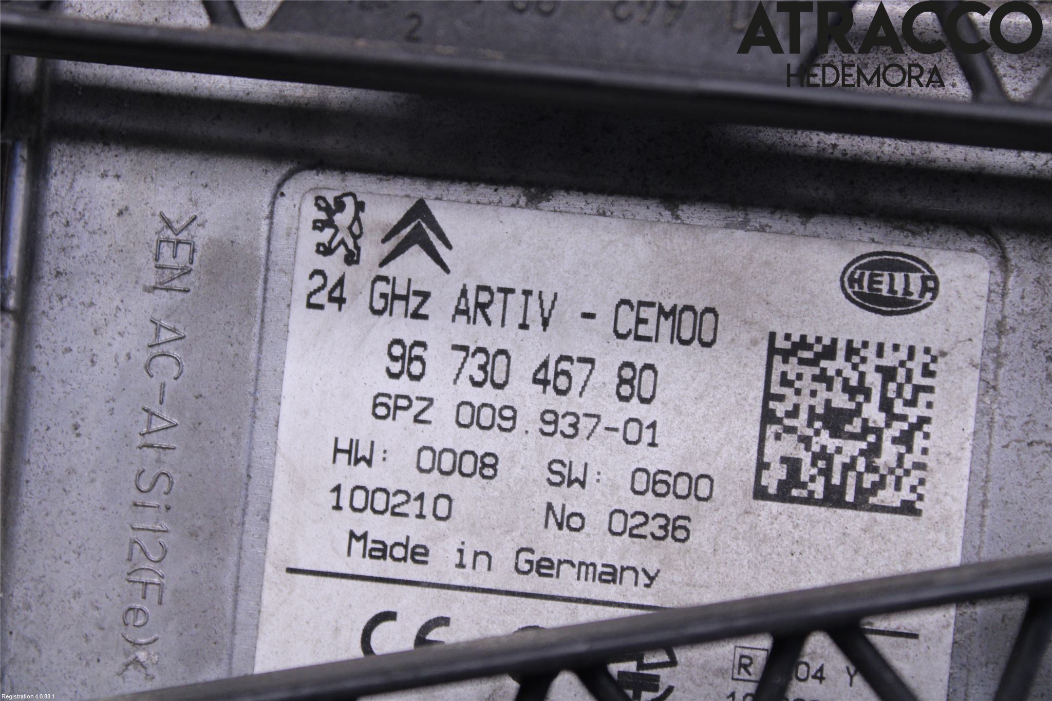 Peugeot 5008 10-16 Sensor Kollisjonsbeskyttelse