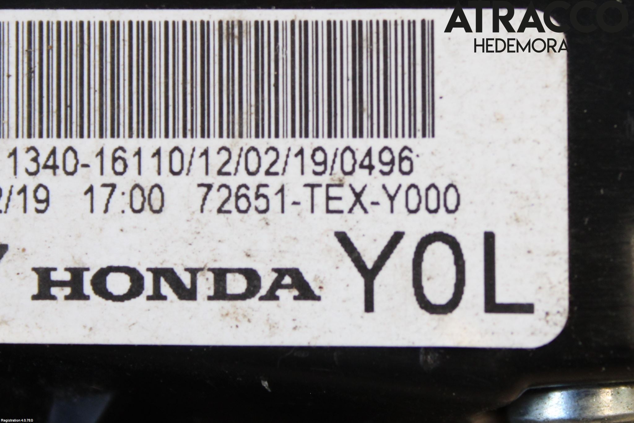 Honda CIVIC 17-22 Dørlås - Låsekasse
