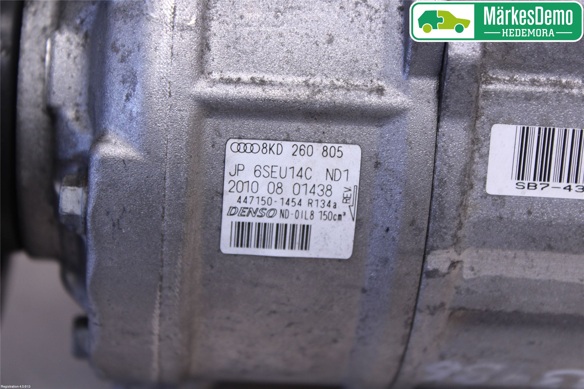 Audi A4/S4 08-11 Varme Ac Kompressor