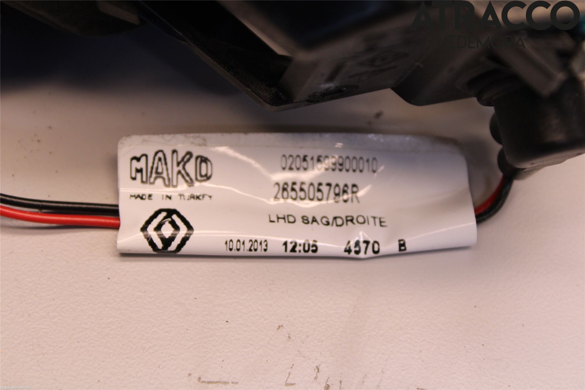 Renault CLIO IV 12-16 Baklykt Høyre  På Luke(Indre)