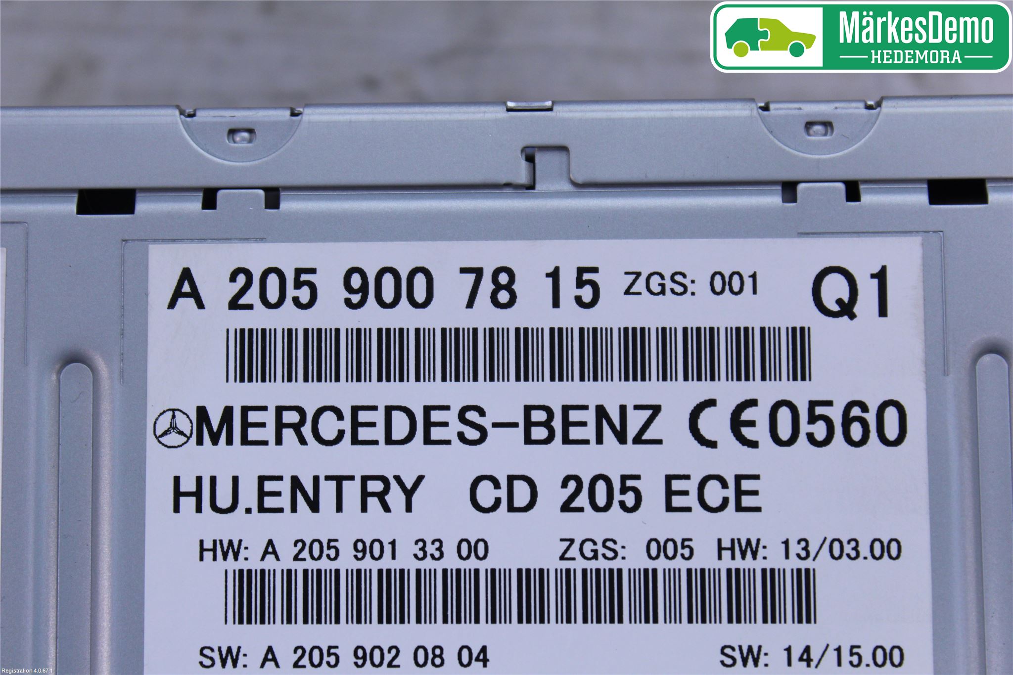 Mercedes-Benz MB C-KLASS (W205) 14-21 Stereo Radio Med Cd