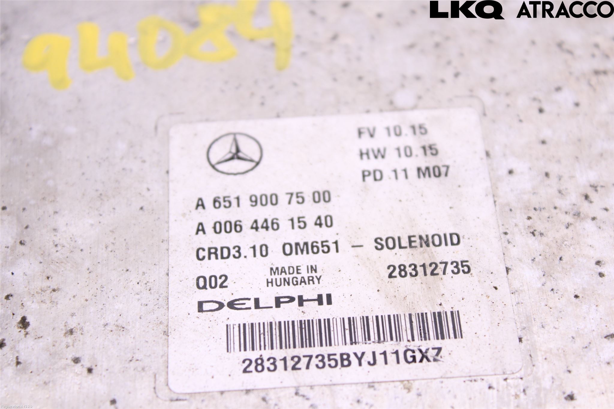 Mercedes-Benz MB E-KLASS (W212) 09-16 Styreenhet Dieselpumpe