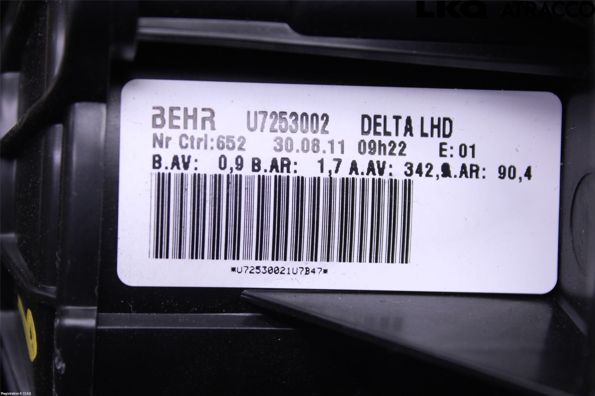 Opel ZAFIRA C 12-19 Varme Ac Varmeapparatvifte
