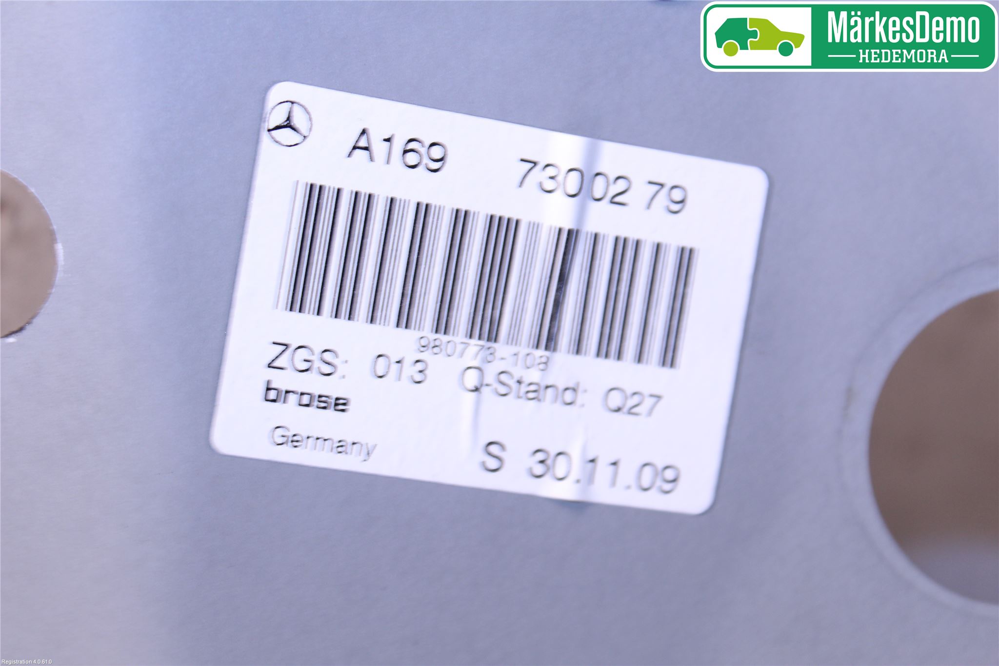 Mercedes-Benz MB A-KLASS (W169) 04-12 Vindusheissett