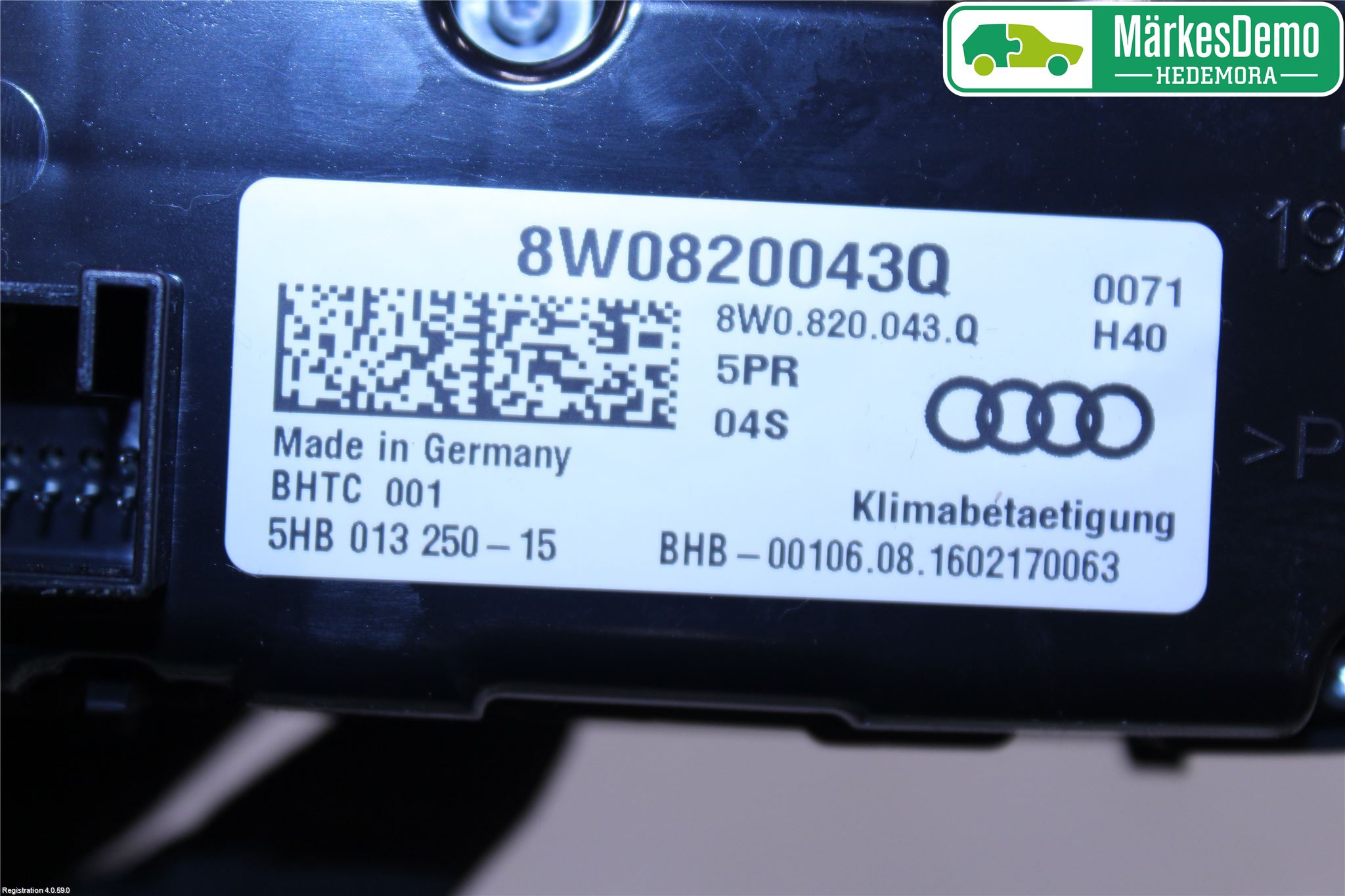 Audi A4/S4 B9 16-19 Varme Ac Betjening-Display