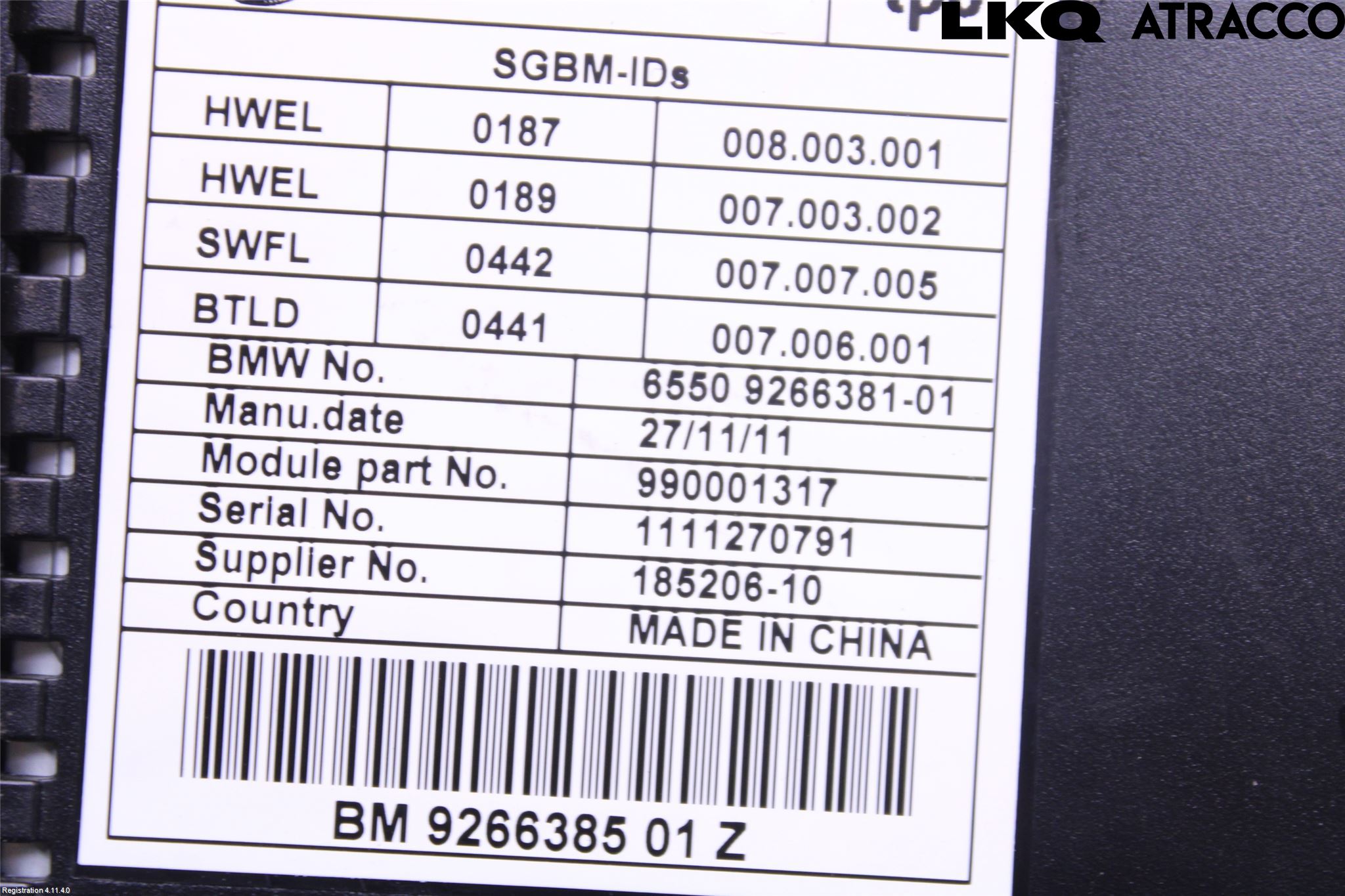 BMW 5 F10/F11/F18 09-17 Multifunktionsdisplay