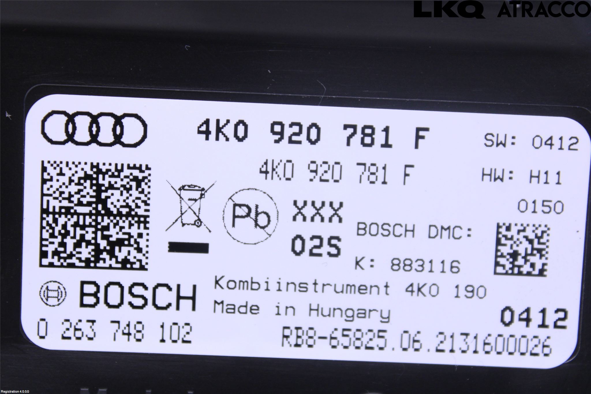 Audi A6 F2/C8 19- Instr Kombinert