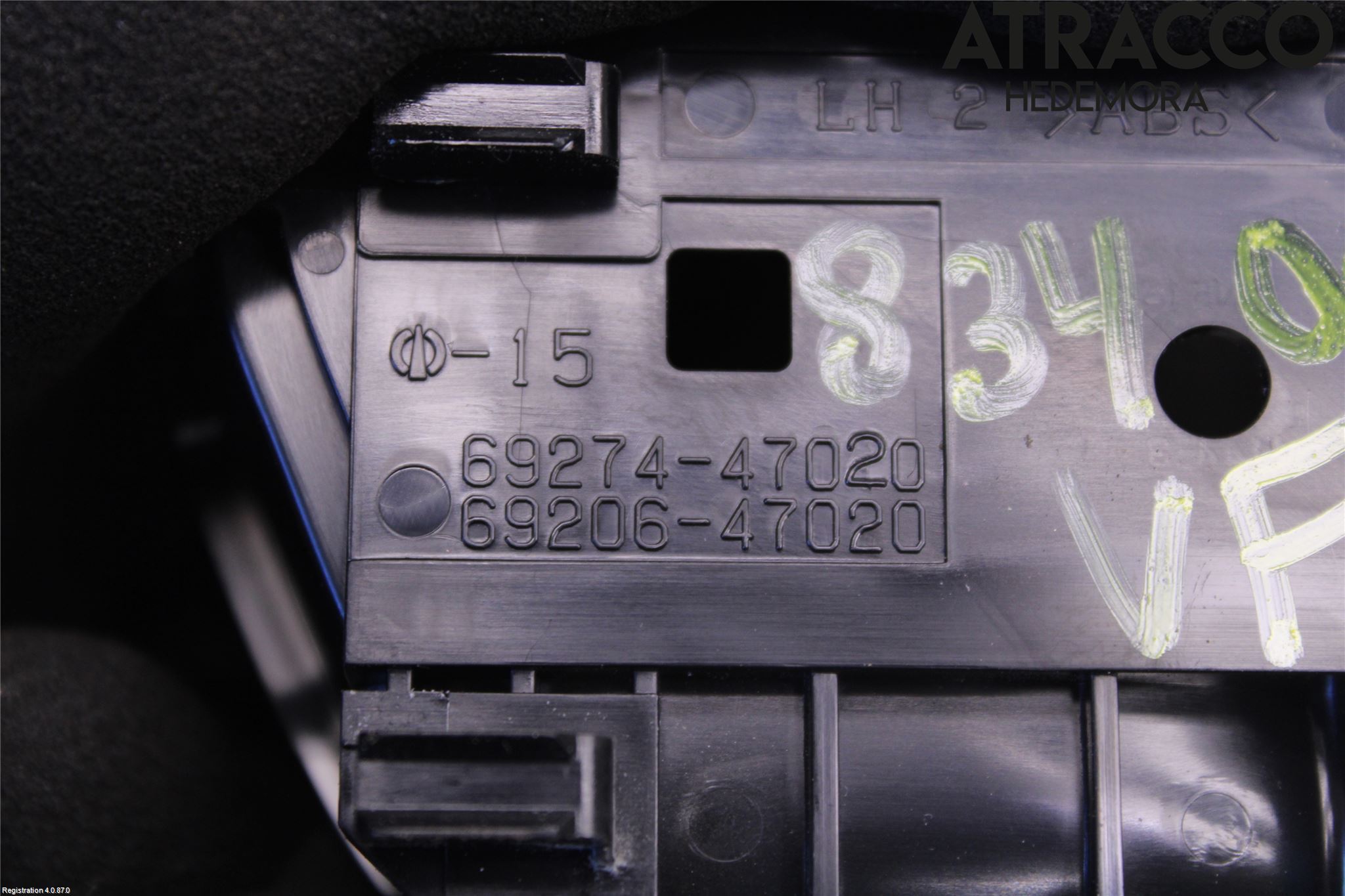 Toyota PRIUS NWH20 04-08 Innr Dørhandtak V Indre