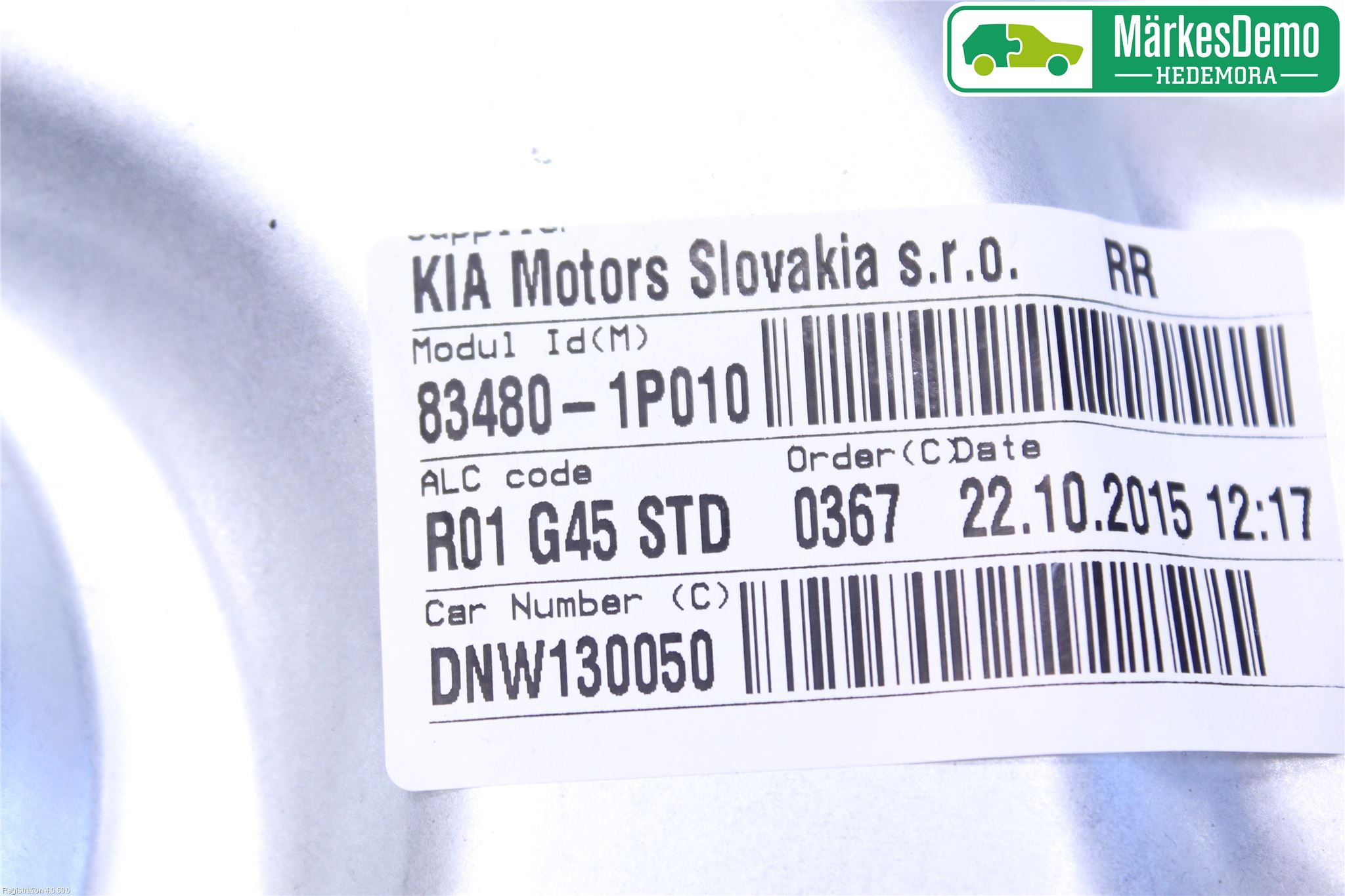 Kia VENGA 10-19 Vindusheis El Komp