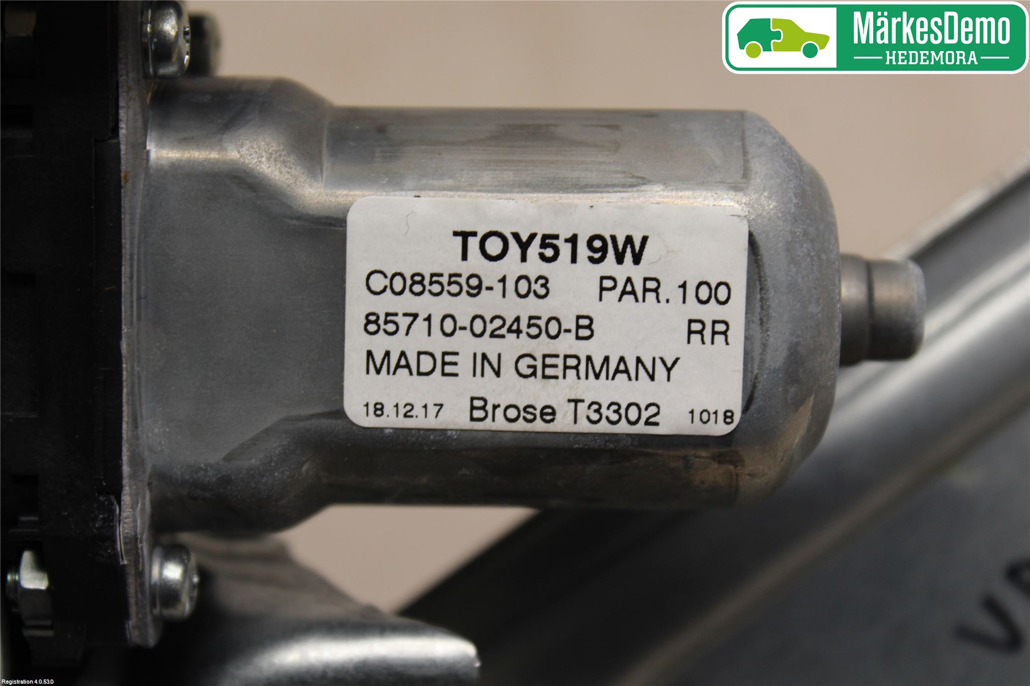 Toyota AURIS 13-19 Vindusheis El Komp