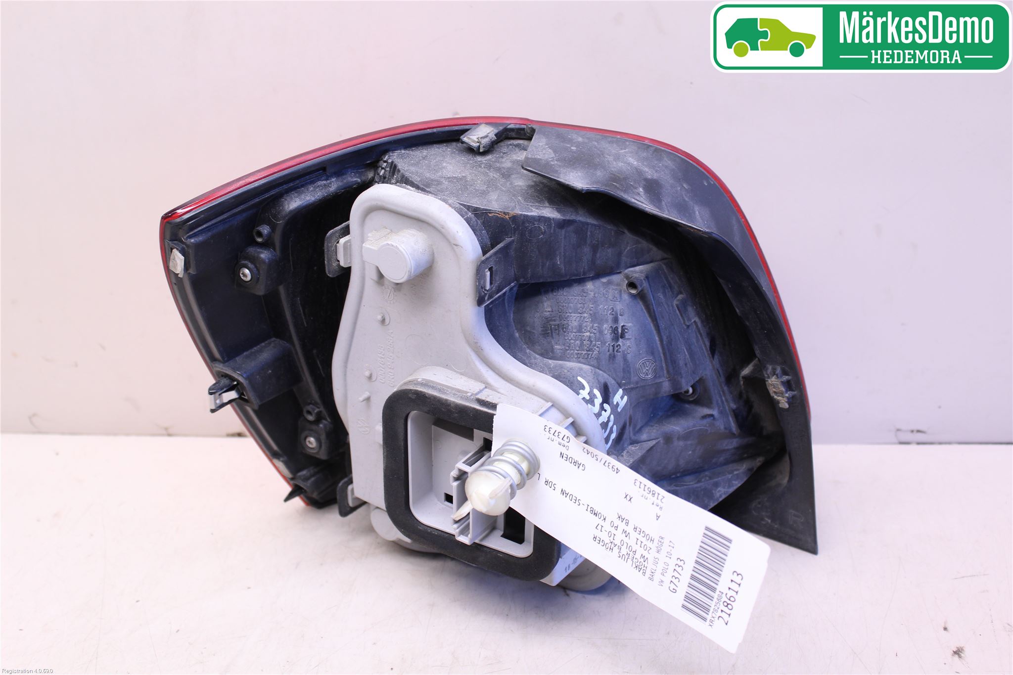 Volkswagen VW POLO 10-17 Baklykt Høyre