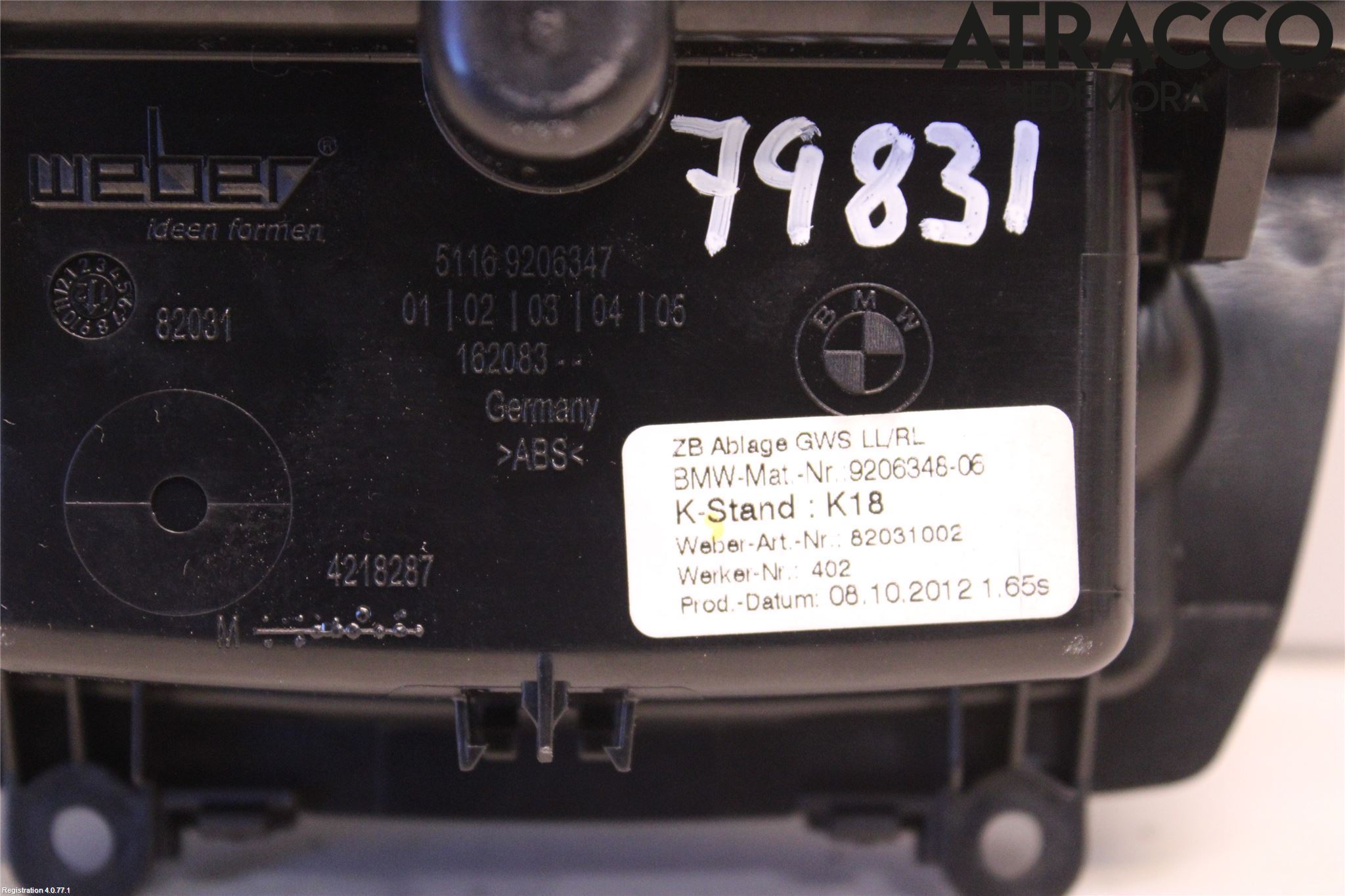 BMW 5 F10/F11/F18 09-17 Innr Oppbevaringsrom
