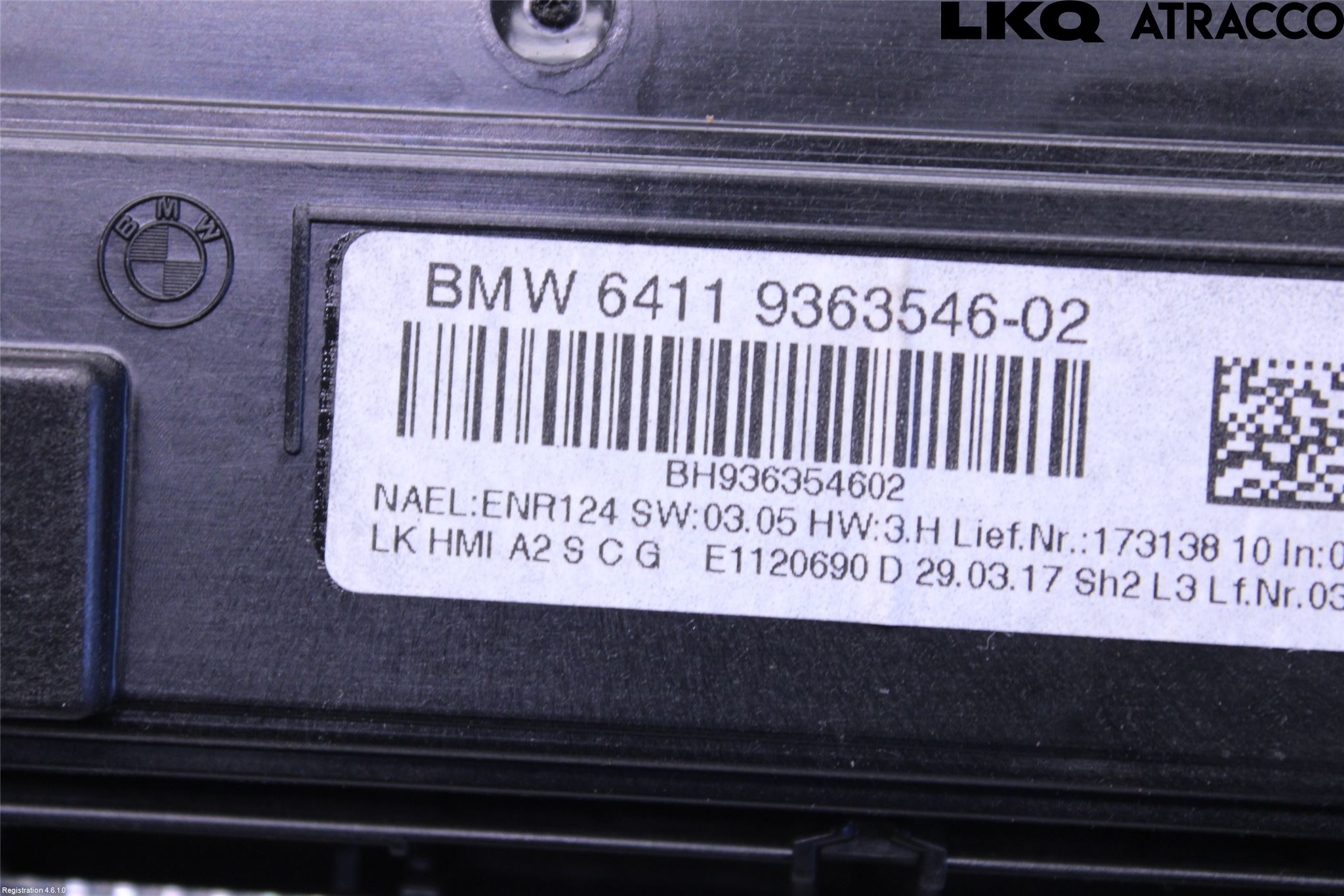 BMW 3 GT F34 13-19 Varme Ac Betjening-Display