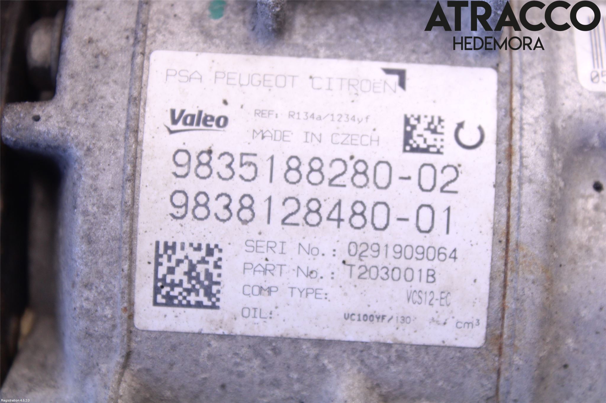 Peugeot 308 14-21 Varme Ac Kompressor