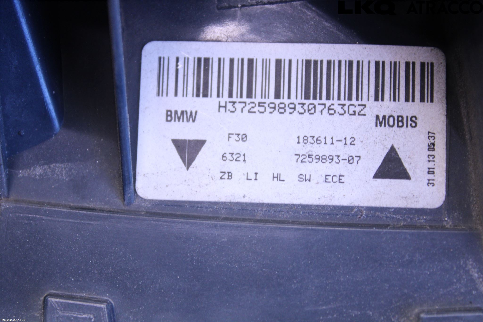 BMW 3 F30/F31/F80 12-19 Baklykt Venstre
