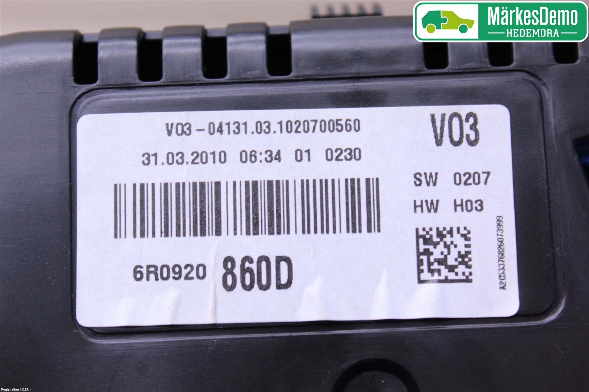 Volkswagen VW POLO 10-17 Instr Kombinert