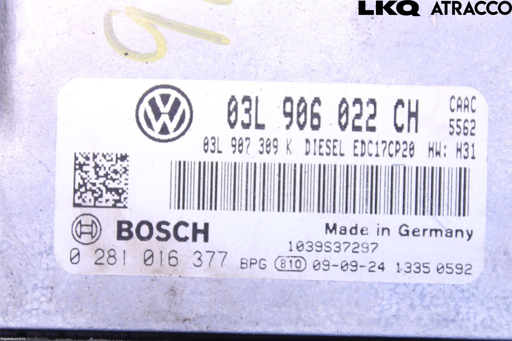 Volkswagen VW TRANSP/CARAVELLE (T5) 04-15 Styreenhet Dieselpumpe