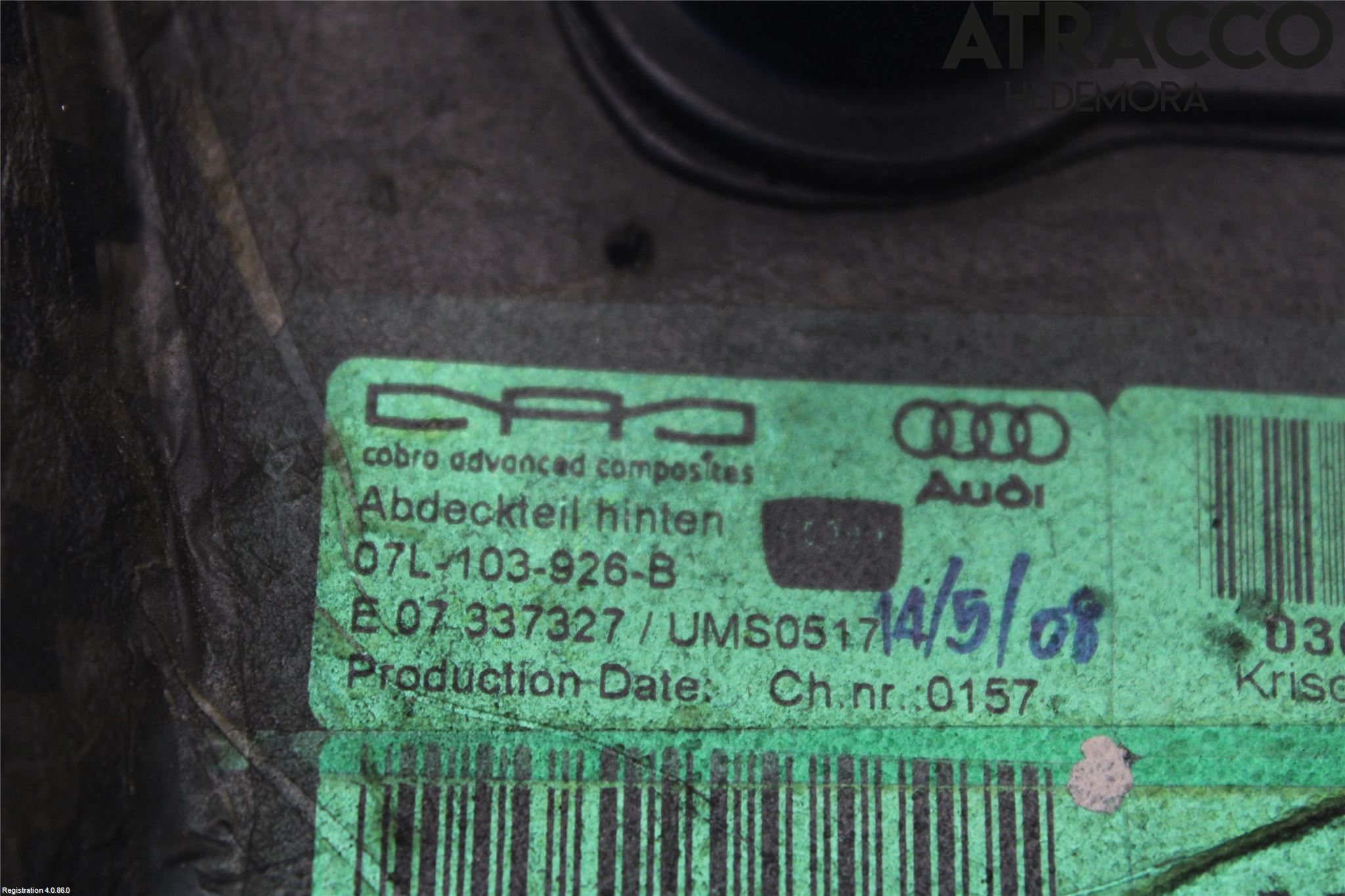 Audi A6/S6     05-11 Motor Deksel Over Motor