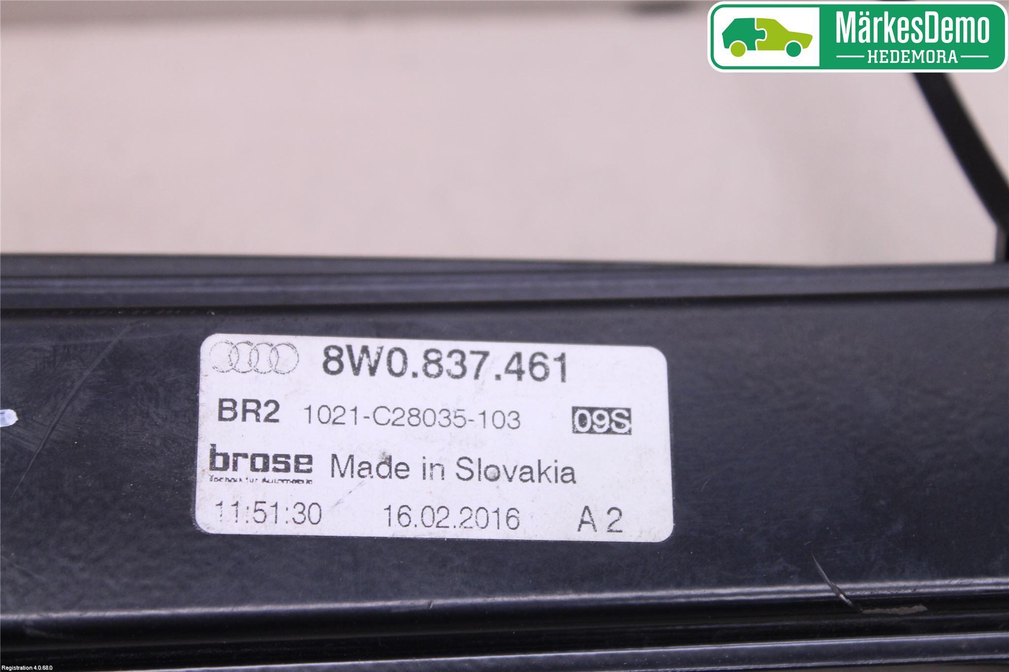 Audi A4/S4 B9 16-19 Vindusheis El Komp