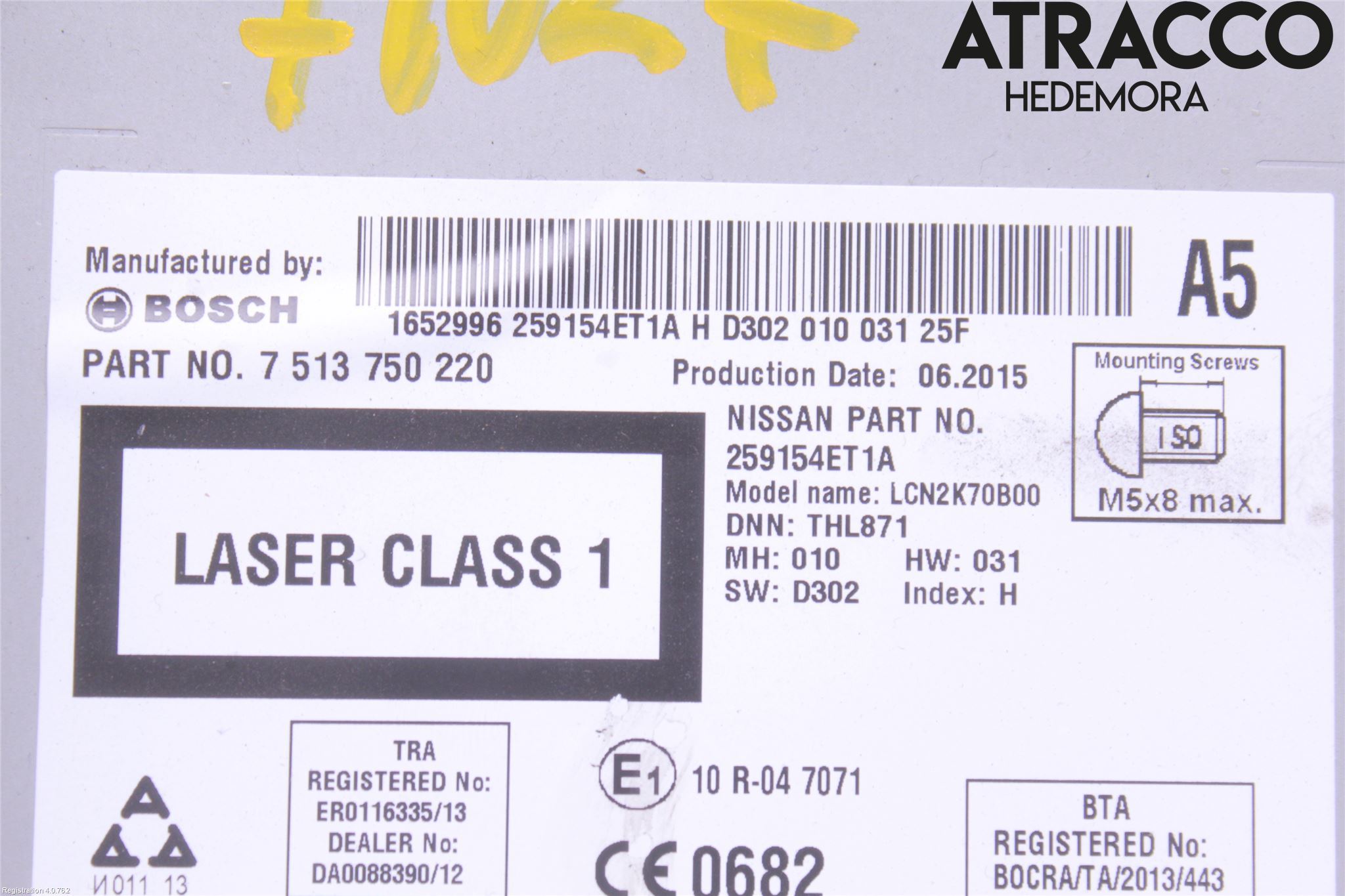 Nissan QASHQAI 14-17 Stereo Radio Med Cd