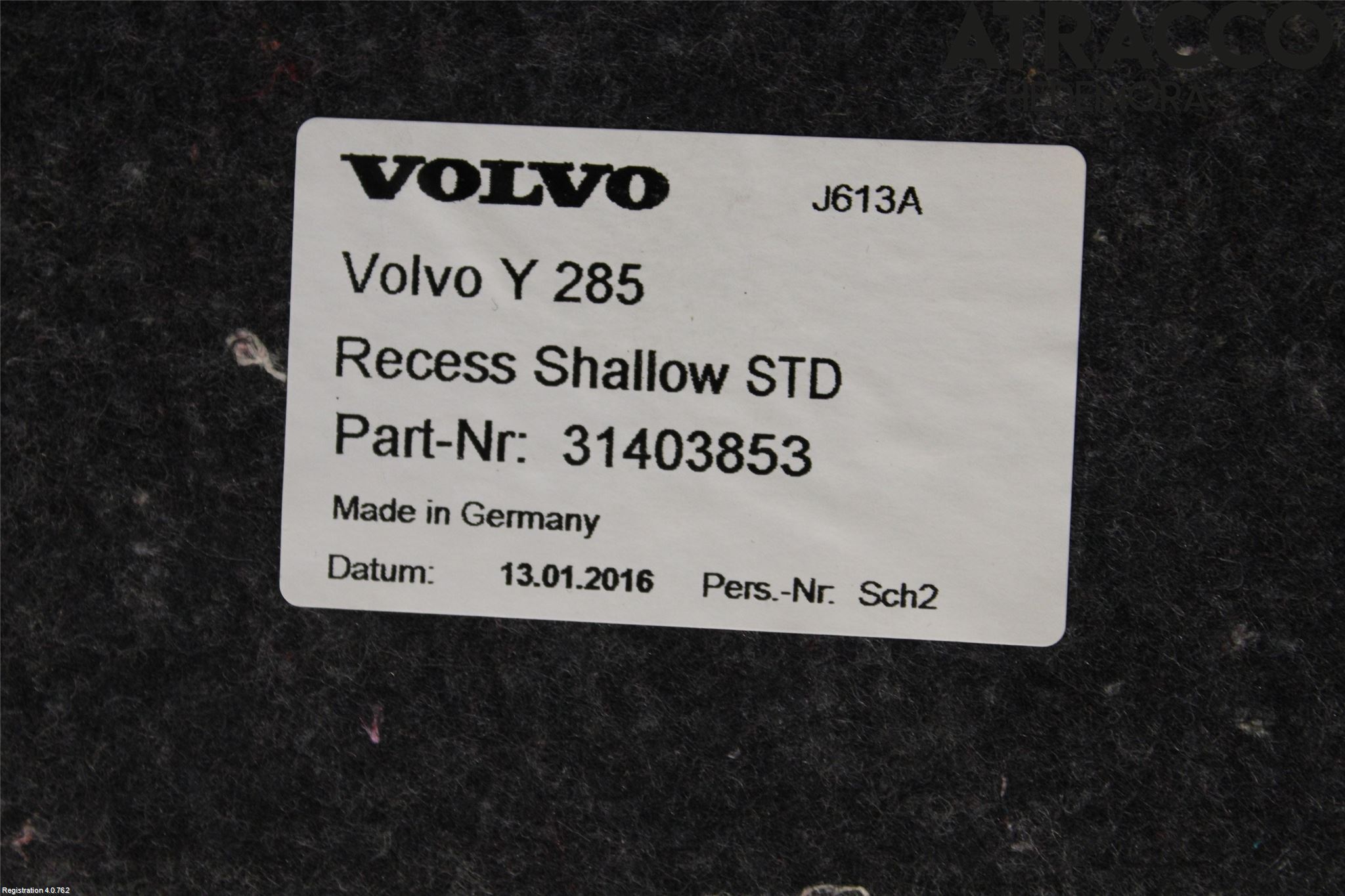 Volvo XC70 14-16 Innr Bagasjeromkledsel