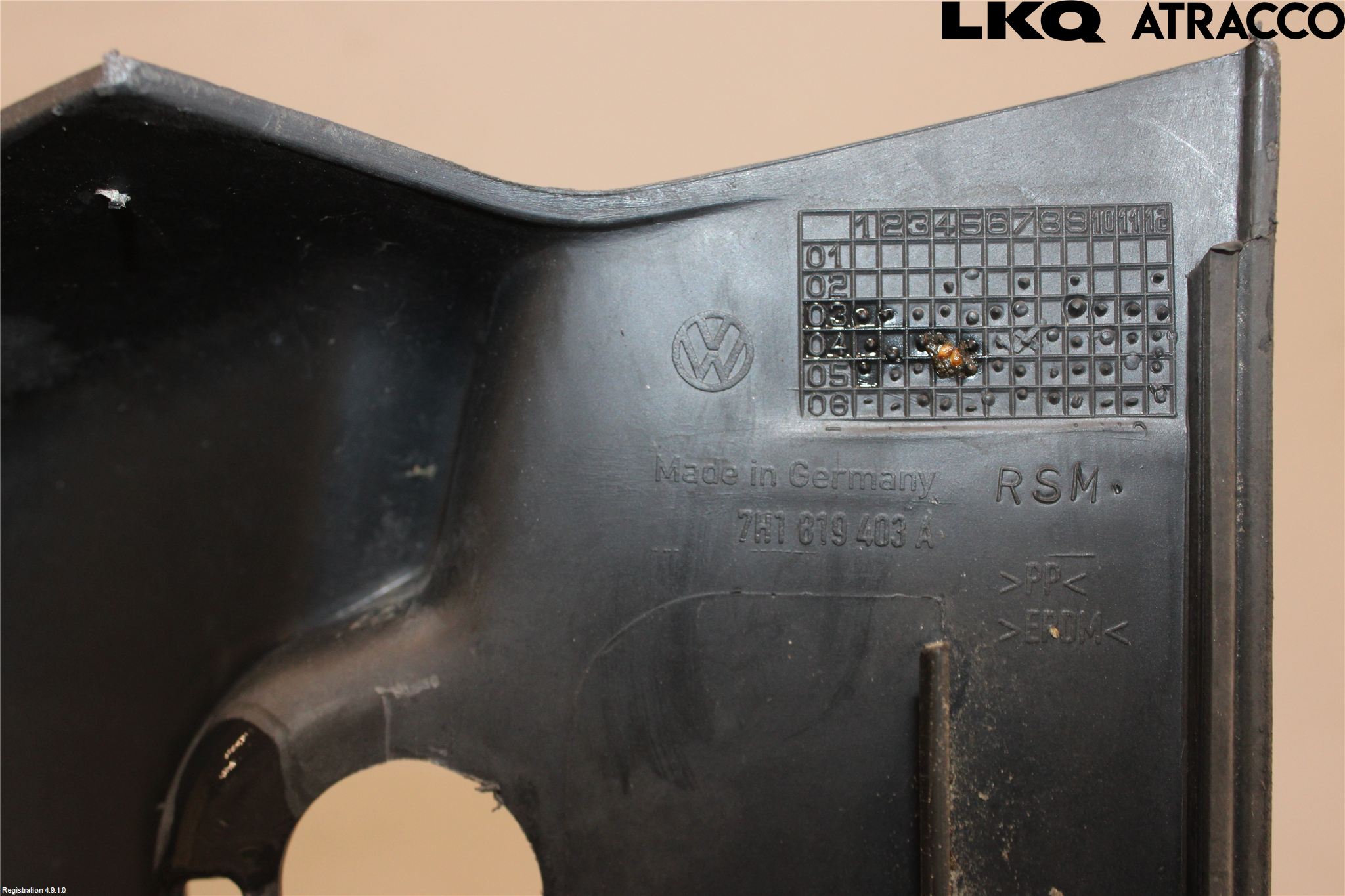 Volkswagen VW TRANSP/CARAVELLE (T5) 04-15 Visker Deksel-Grill-Under Frr
