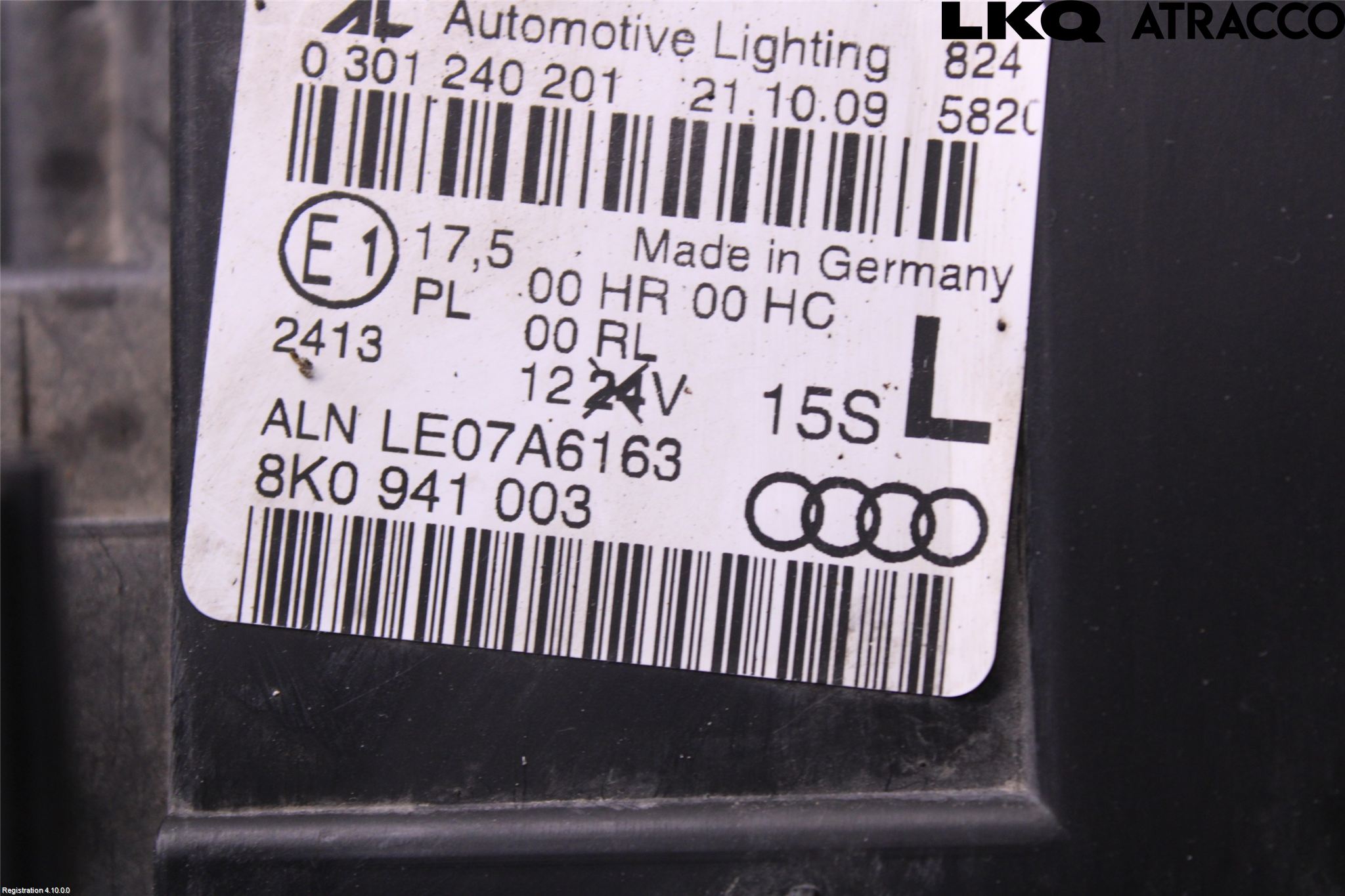 Audi A4/S4 08-11 Frontlykt Venstre